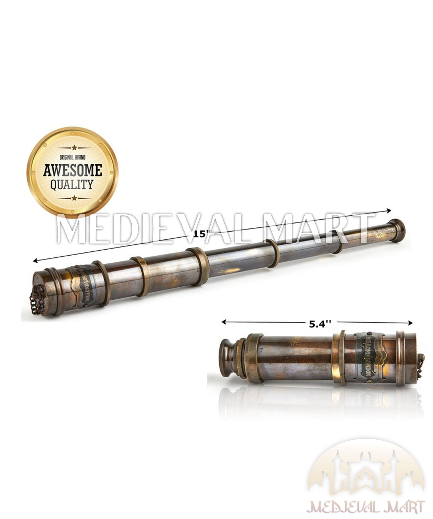 MEDIEVALMART FR Bouclier Médiéval Templier Inspiré de la Croix Zelda & Diable en Bois – Finition Bleue & Or | Cadeau pour Noël