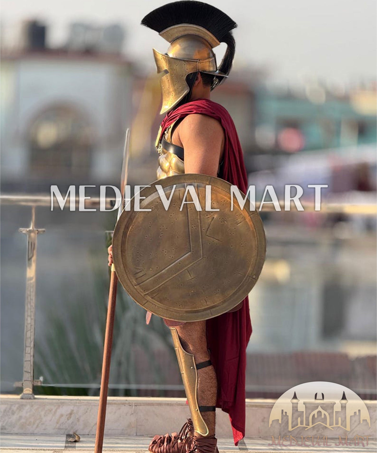 MEDIEVALMART FR Armure Médiévale de l’Empire Romain Kastenbrust – Armure Complète en Plaques avec Épée Alexander (ROA 1332)