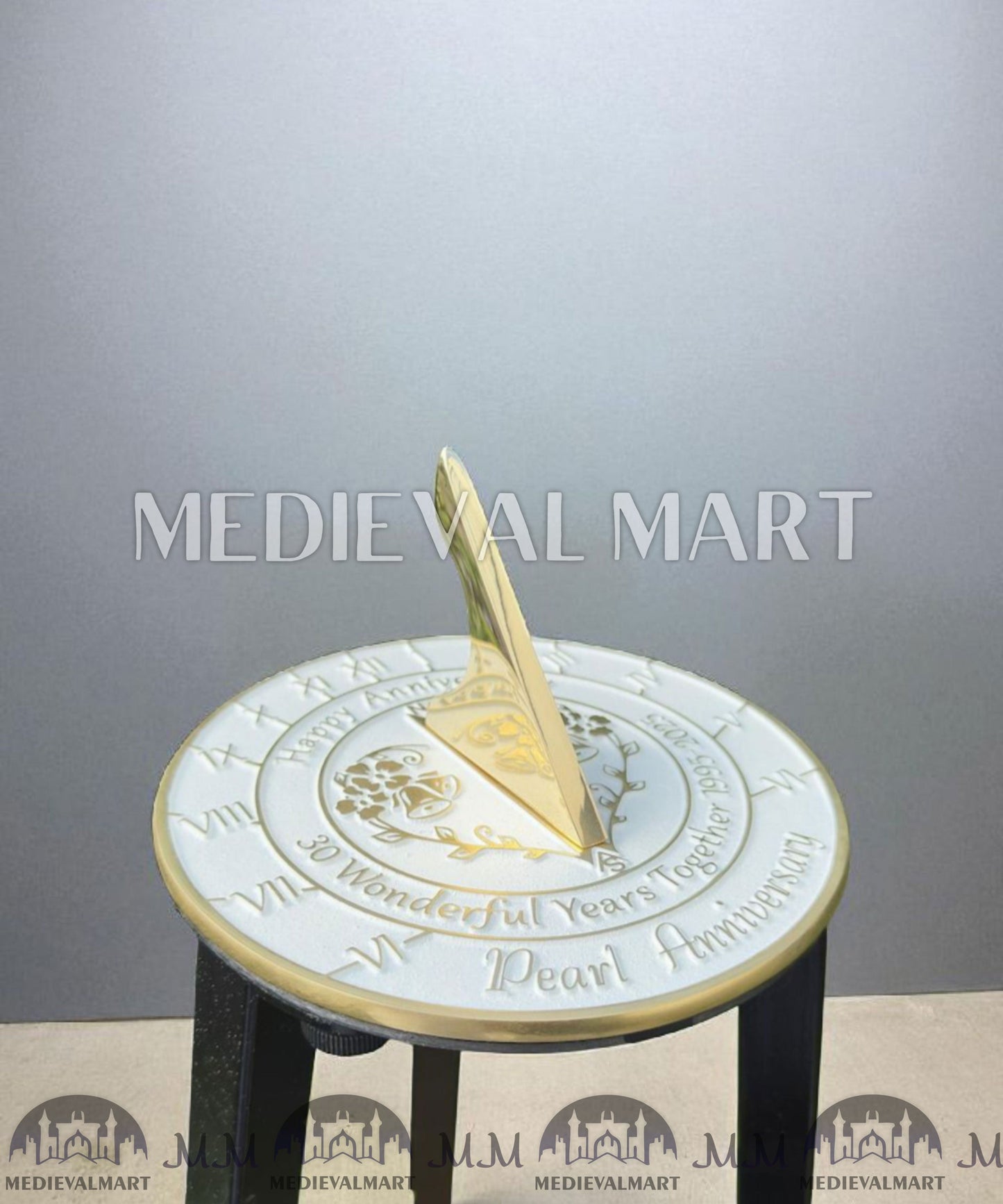 MEDIEVALMART FR Bouclier Viking Iconique Valhalla Noir/Gris – Ivar le Désossé avec Pointes en Fer | Cadeau pour Papa