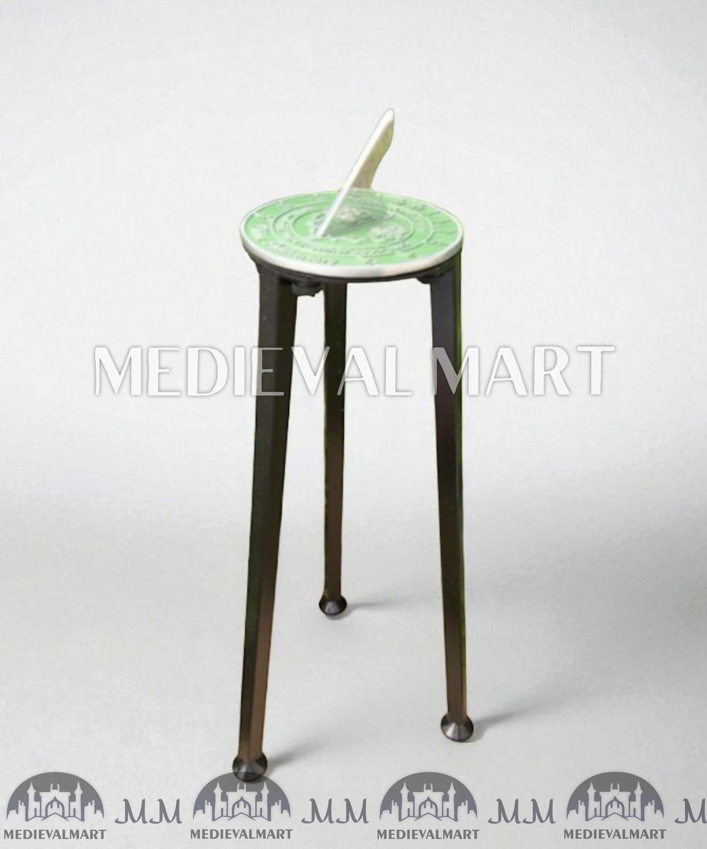 MEDIEVALMART FR Bouclier Viking Iconique Valhalla Noir/Gris – Ivar le Désossé avec Pointes en Fer | Cadeau pour Papa