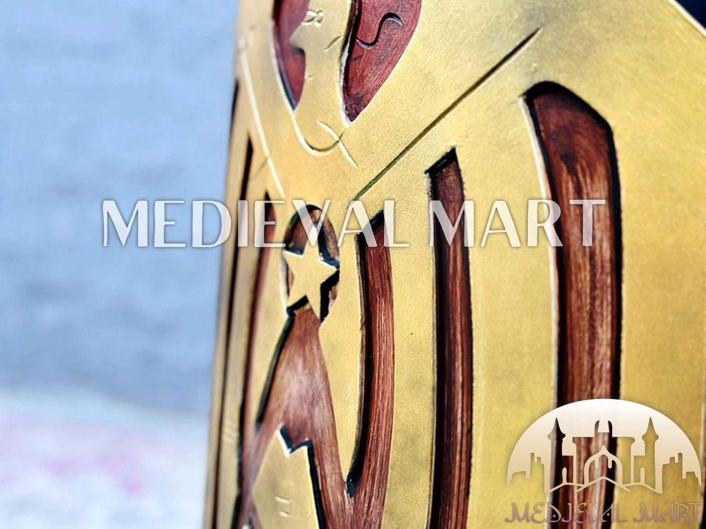 MEDIEVALMART FR Bouclier Viking Iconique Jarl Borg à Pointes en Fer – Bouclier Viking Battleworn | Cadeau pour Papa