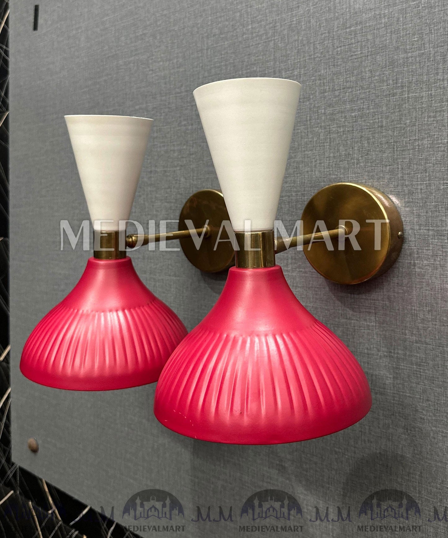 MEDIEVALMART FR Applique Murale Scarabée Vintage en Laiton : Luminaire Mural Mid-Century Modern