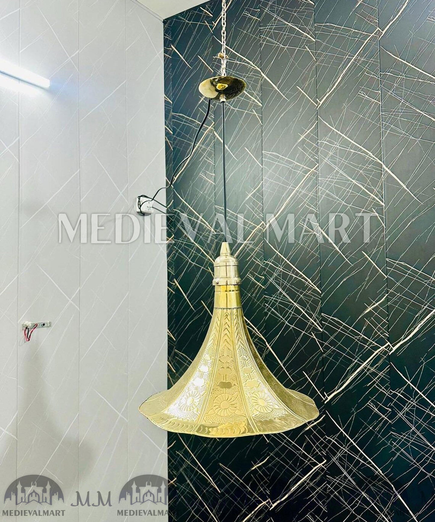 MEDIEVALMART FR Ensemble De Gantelets Dorés Inspirés De Sauron Witcher LOTR Avec Étoile Bleue – Gants D’Armure Cosplay