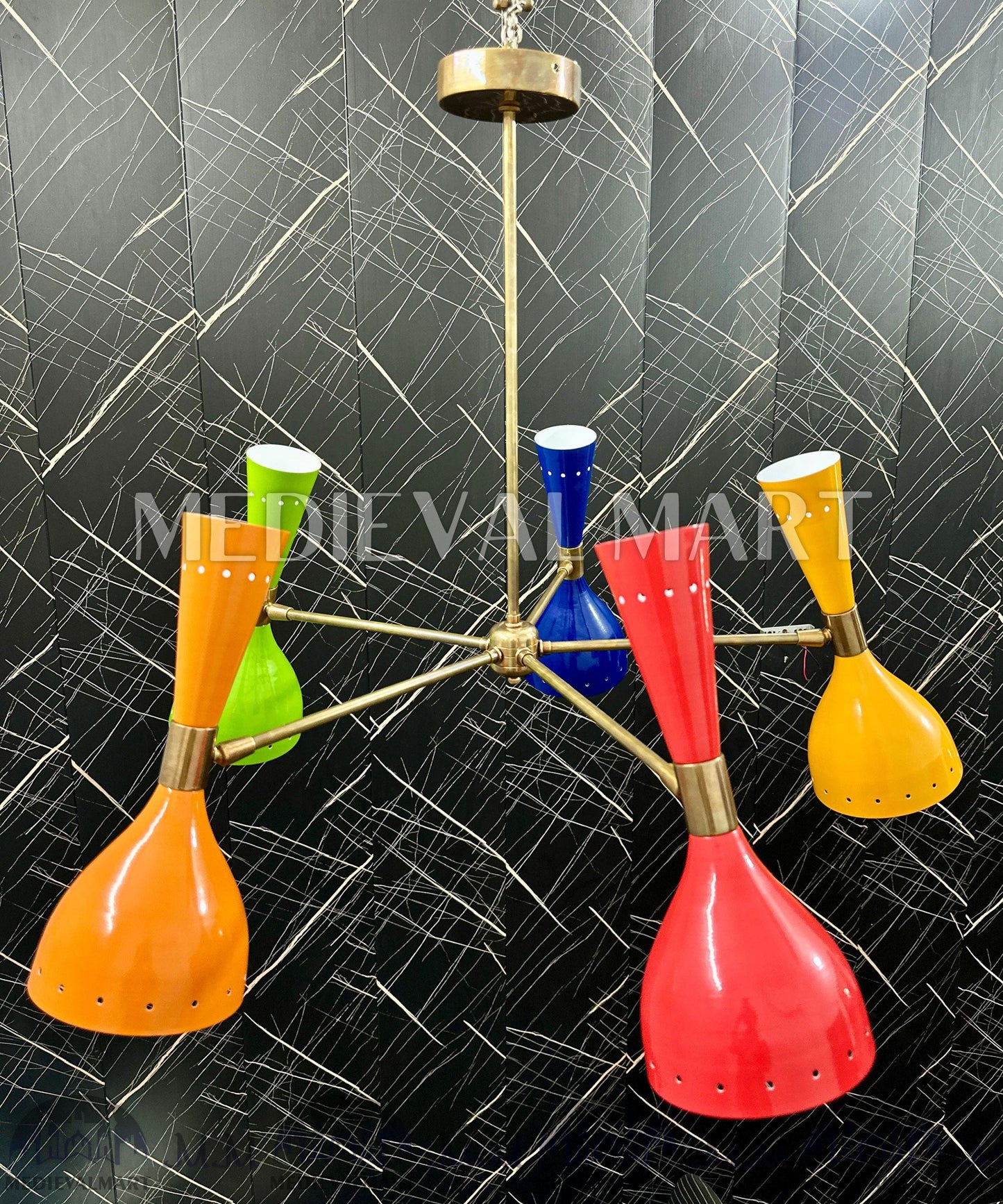 MEDIEVALMART FR Ensemble De Gantelets Dorés Inspirés De Sauron Witcher LOTR Avec Étoile Bleue – Gants D’Armure Cosplay