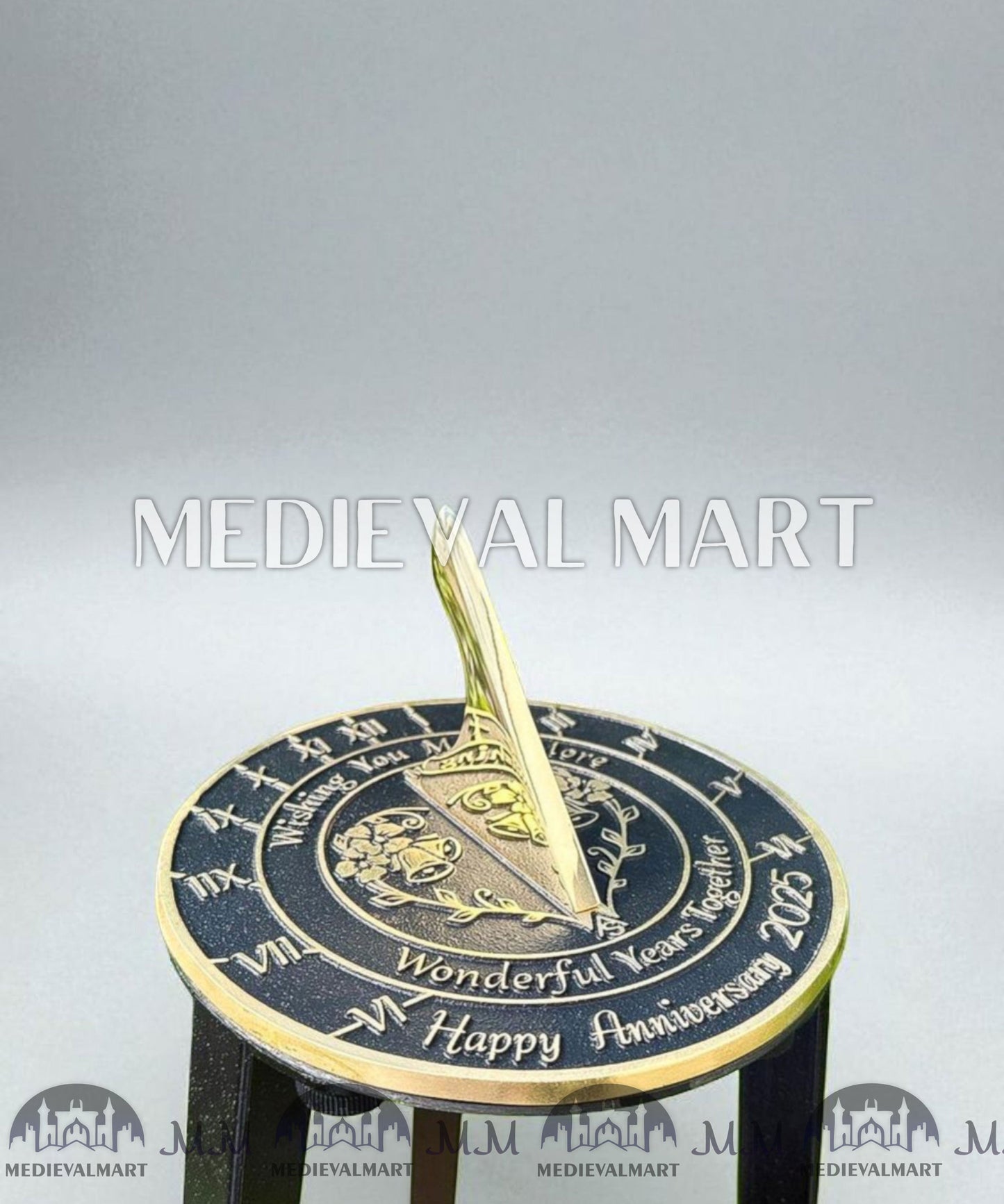 MEDIEVALMART FR Bouclier Viking Iconique Valhalla Noir/Gris – Ivar le Désossé avec Pointes en Fer | Cadeau pour Papa