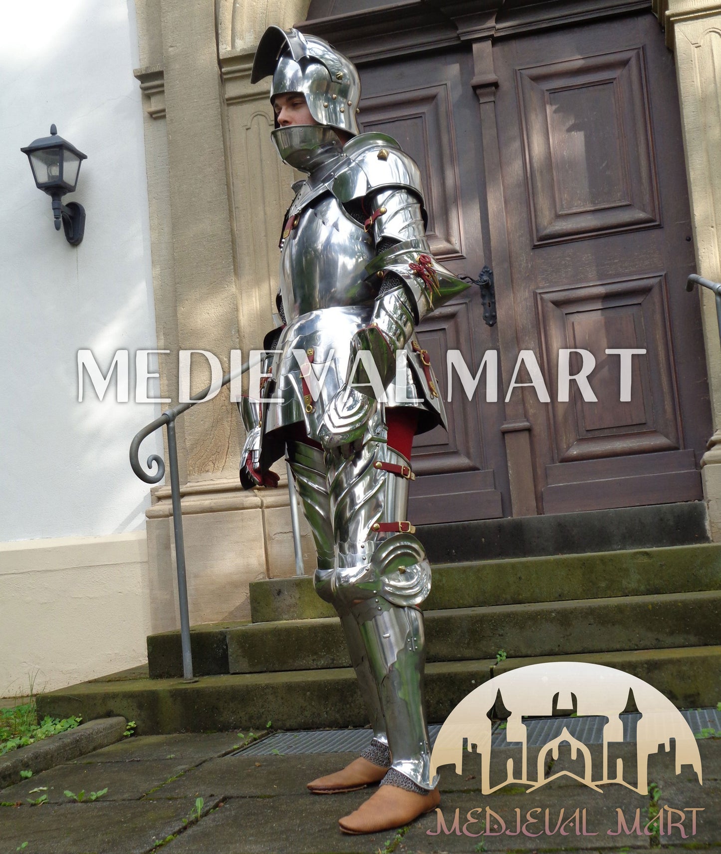 MEDIEVALMART FR Armure Médiévale de l’Empire Romain Kastenbrust – Armure Complète en Plaques avec Épée Alexander (ROA 1332)