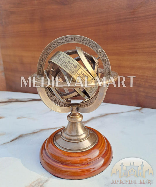 MEDIEVALMART FR Longue-Vue Nautique Antique 50X en Laiton – Télescope Portable de 18" pour Décoration Nautique