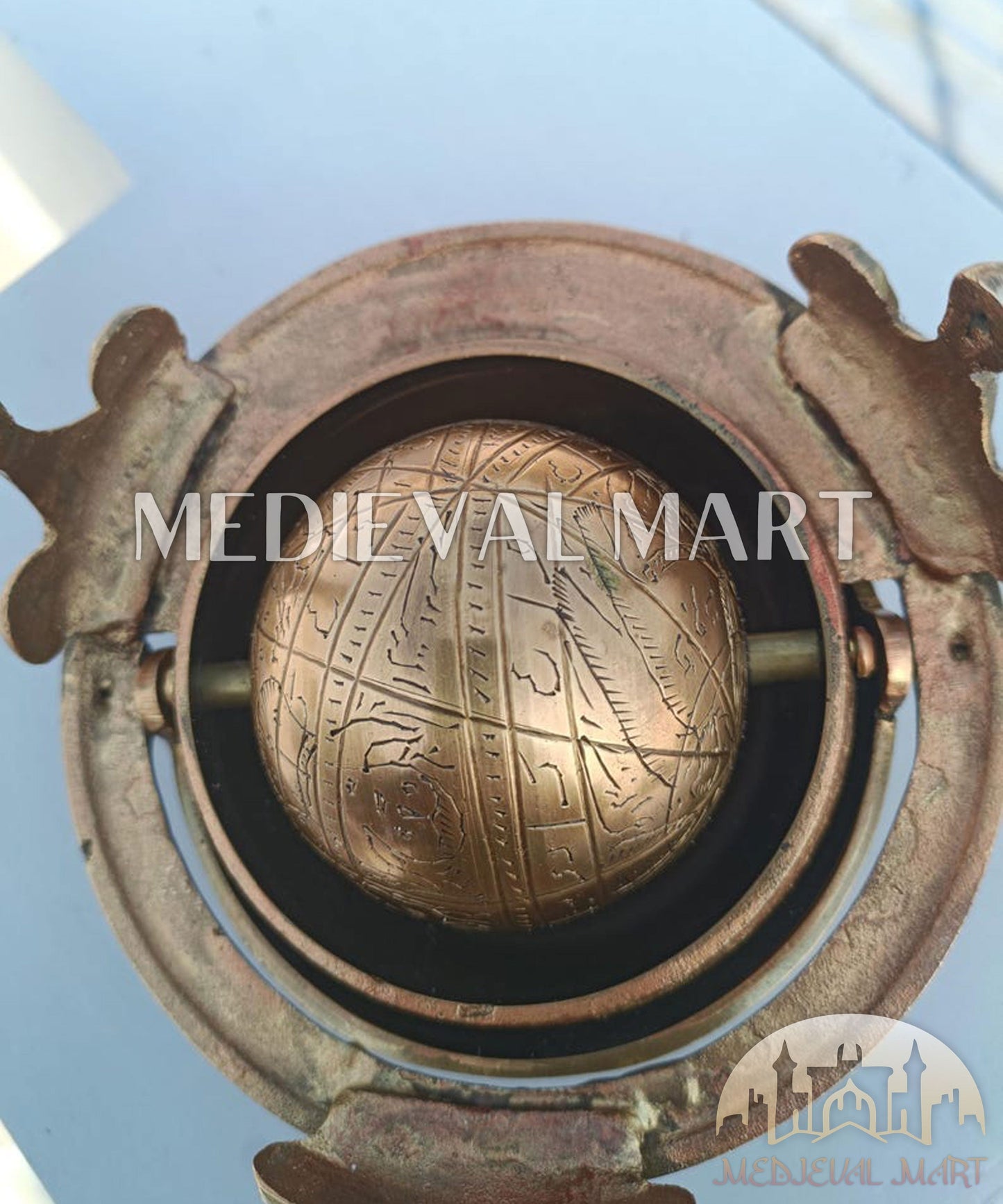 MEDIEVALMART FR Longue-Vue Nautique Antique 50X en Laiton – Télescope Portable de 18" pour Décoration Nautique