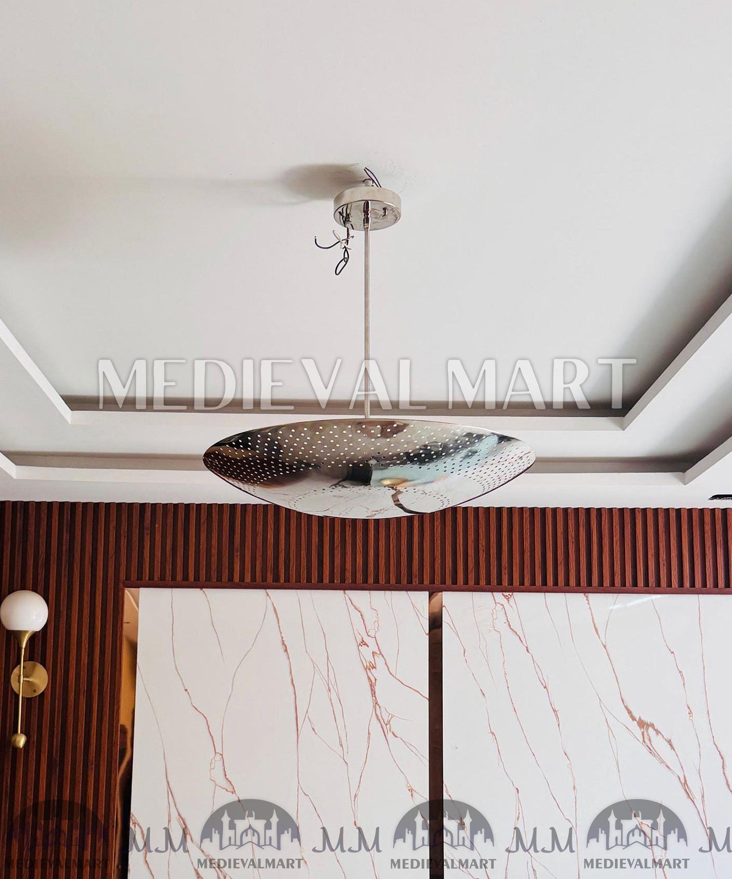 MEDIEVALMART FR Ensemble De Gantelets Dorés Inspirés De Sauron Witcher LOTR Avec Étoile Bleue – Gants D’Armure Cosplay