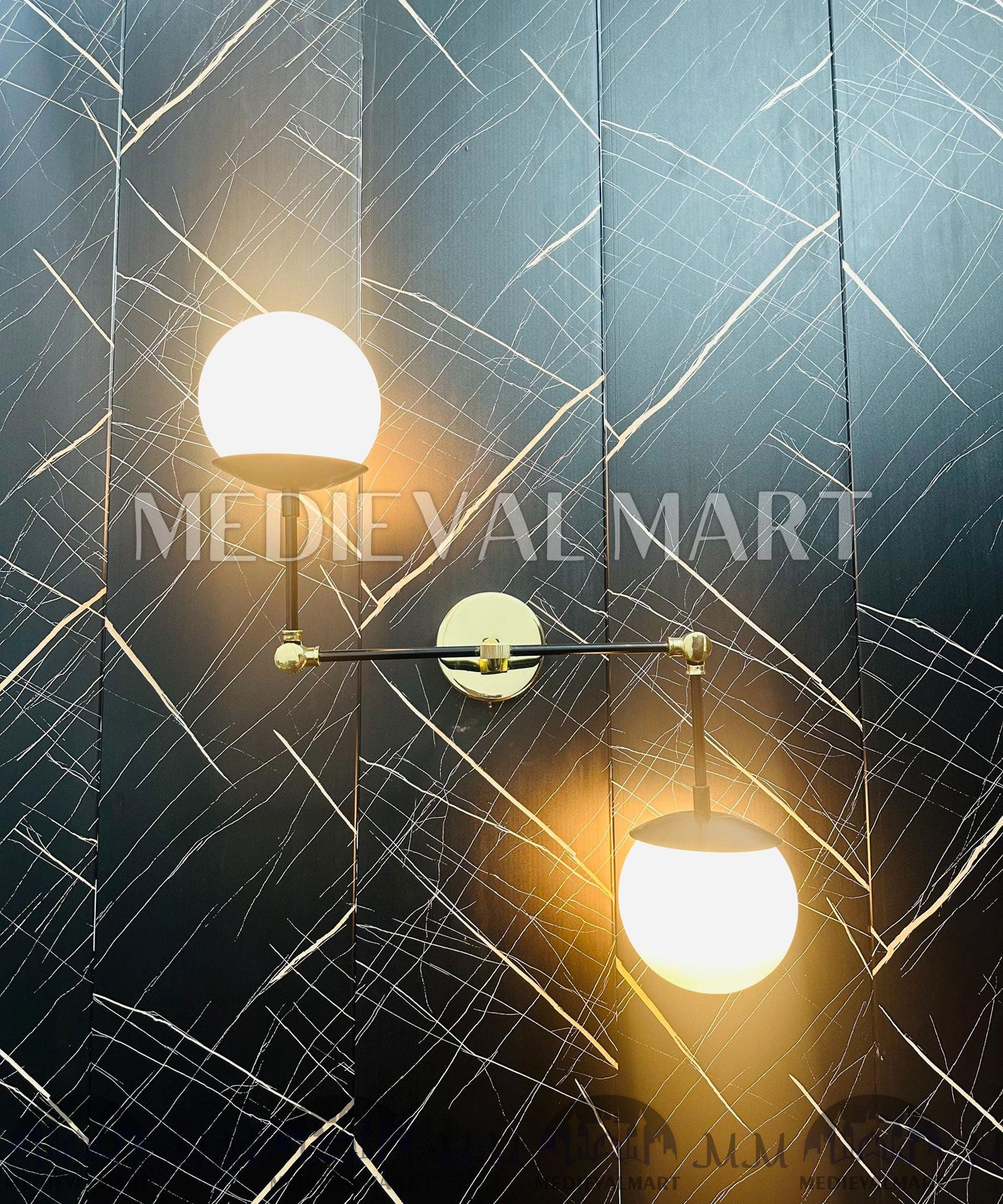 MEDIEVALMART FR Applique Murale en Laiton Fabriquée à la Main : Luminaire