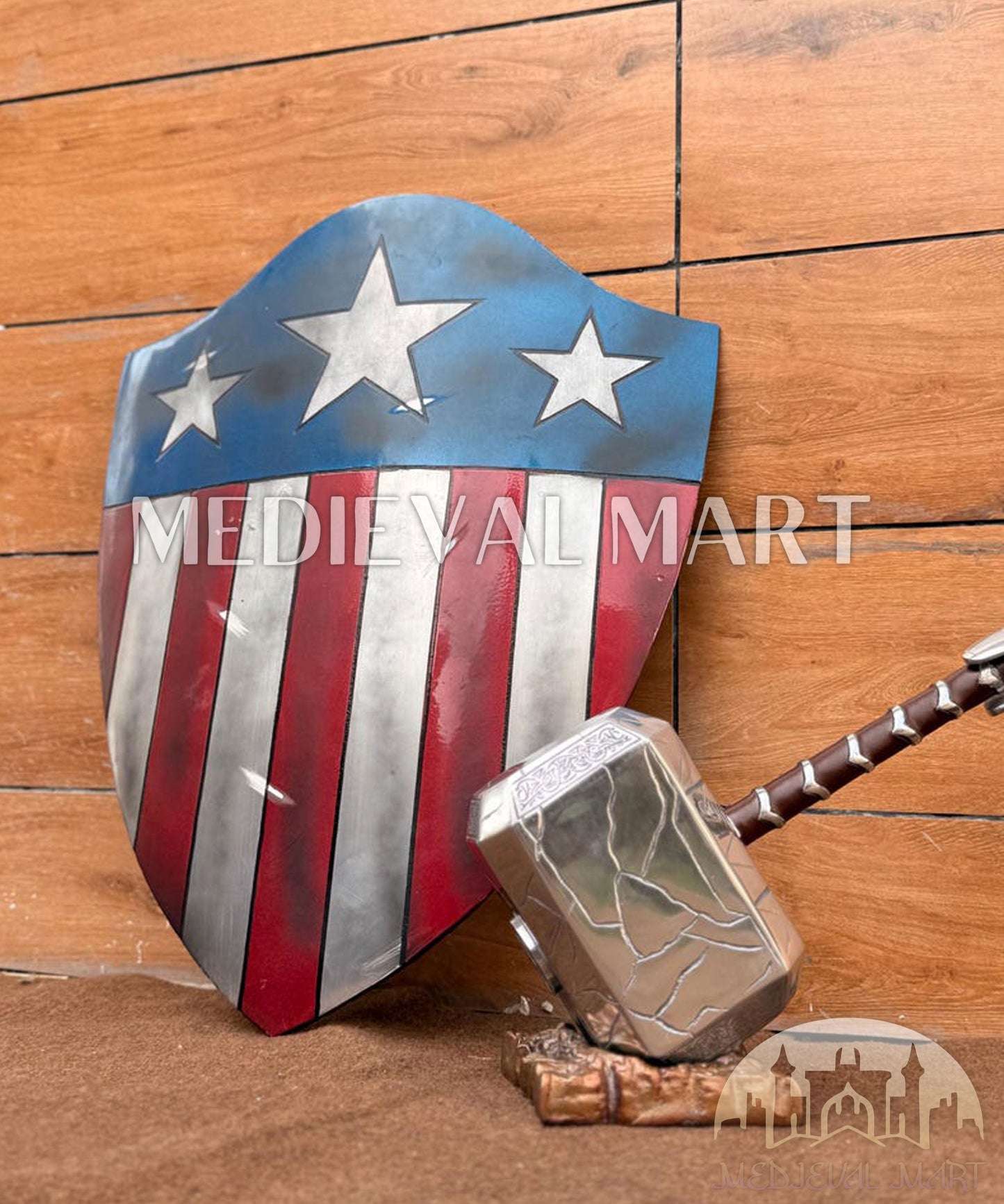 MEDIEVALMART FR Bouclier Endommagé de Steve Rogers – First Avengers | Cadeau pour Cosplay