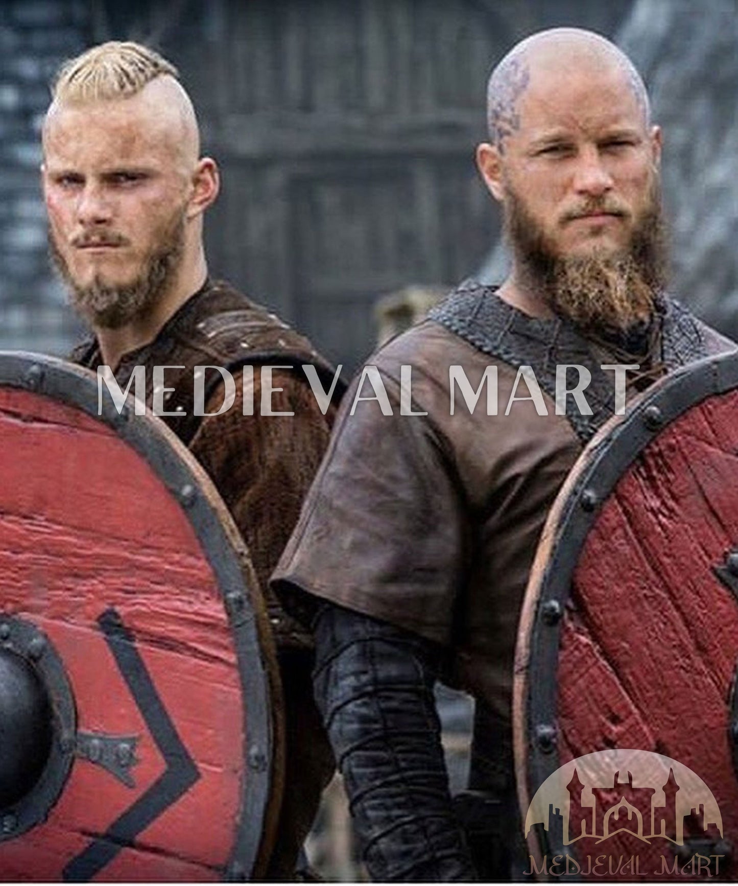 MEDIEVALMART FR Bouclier Viking Iconique Jarl Borg à Pointes en Fer – Bouclier Viking Battleworn | Cadeau pour Papa