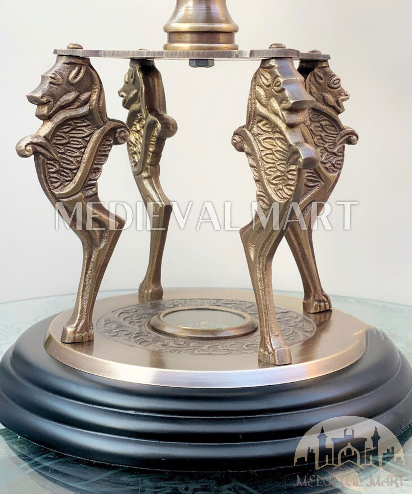 MEDIEVALMART FR Longue-Vue Nautique Antique 50X en Laiton – Télescope Portable de 18" pour Décoration Nautique