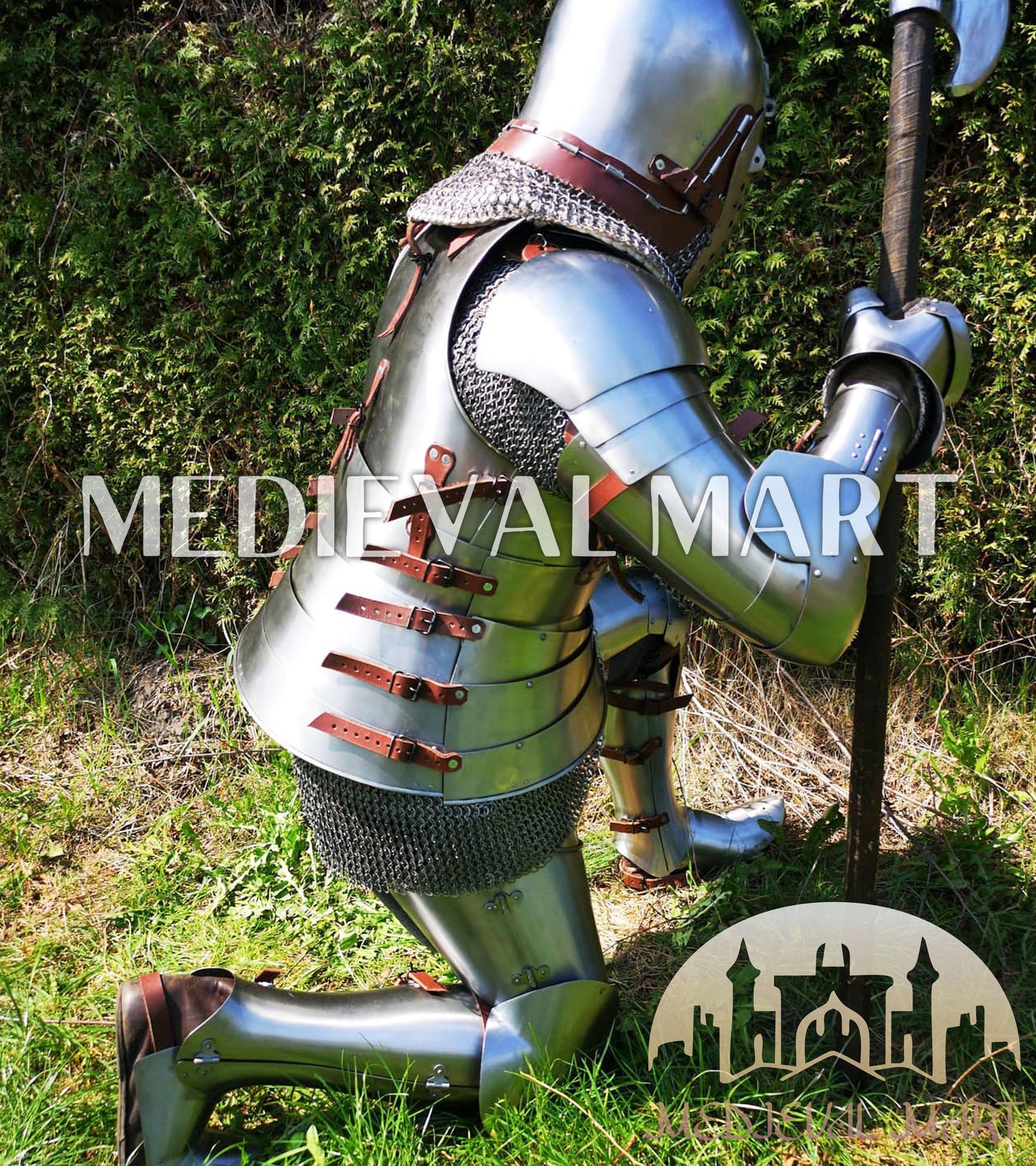 MEDIEVALMART FR Armure Médiévale de l’Empire Romain Kastenbrust – Armure Complète en Plaques avec Épée Alexander (ROA 1332)