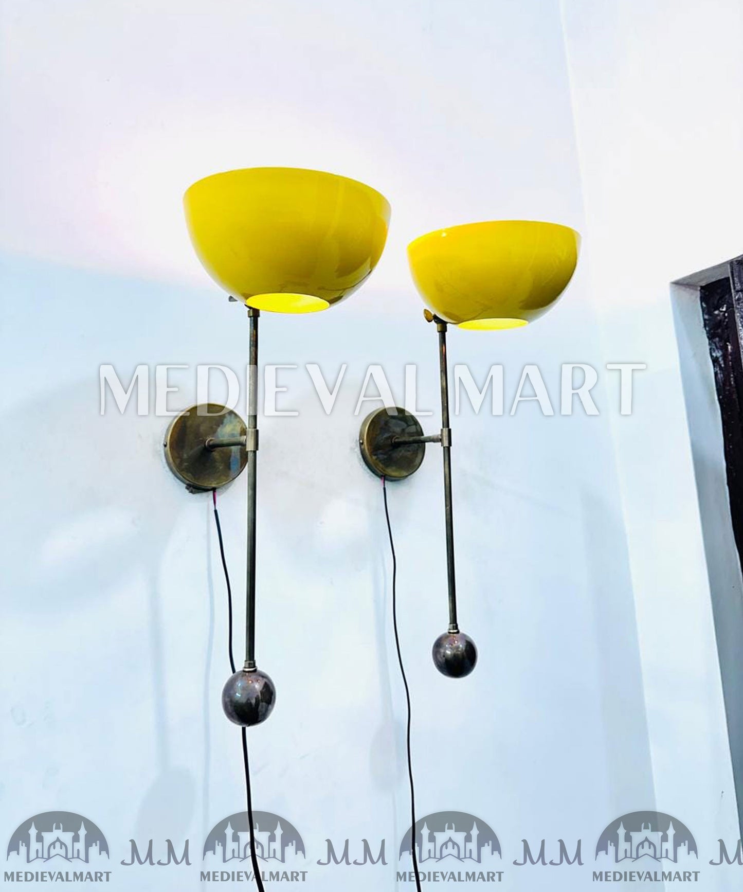 MEDIEVALMART FR Applique Murale Scarabée Vintage en Laiton : Luminaire Mural Mid-Century Modern