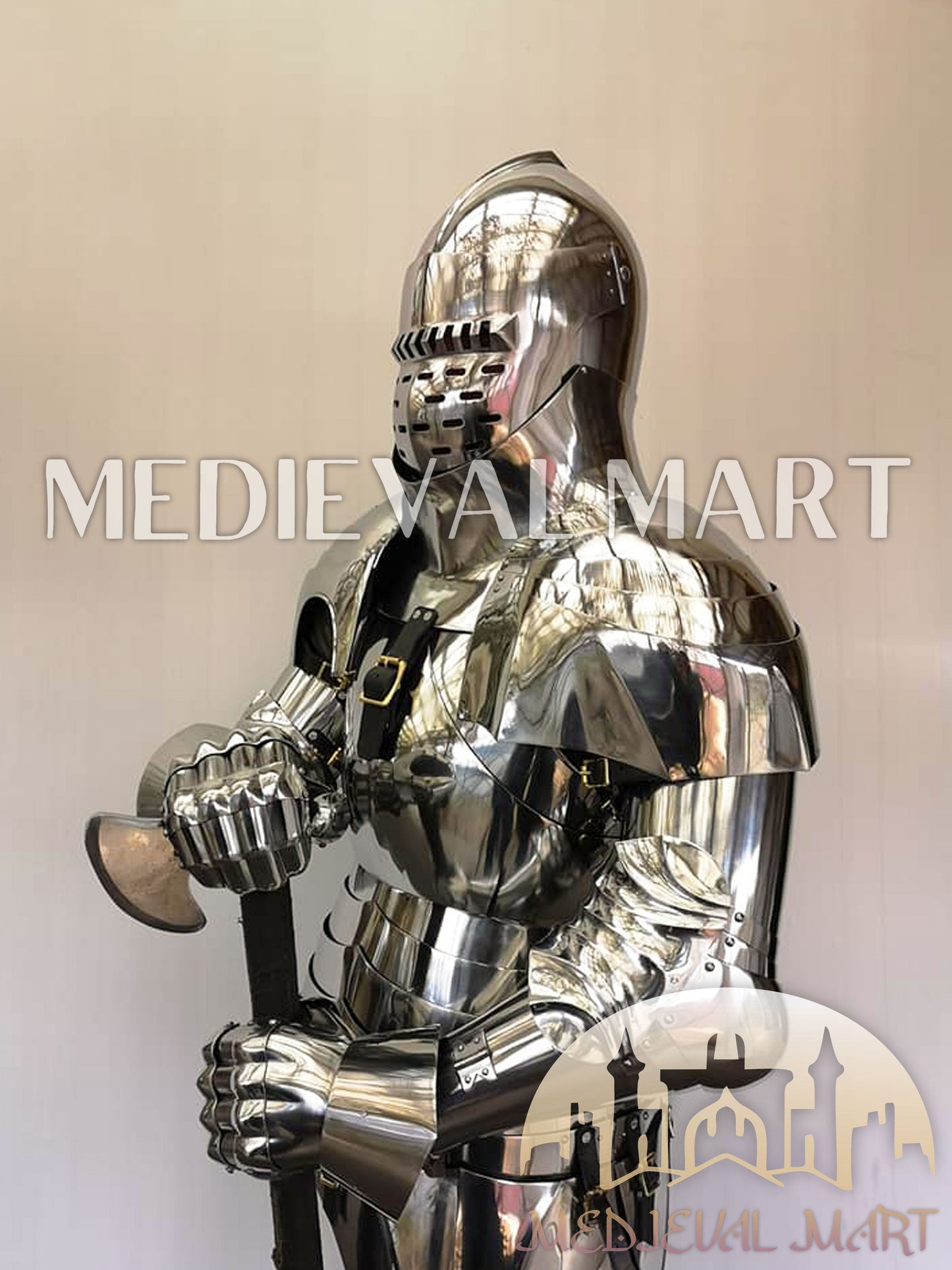 MEDIEVALMART FR Armure Médiévale de l’Empire Romain Kastenbrust – Armure Complète en Plaques avec Épée Alexander (ROA 1332)