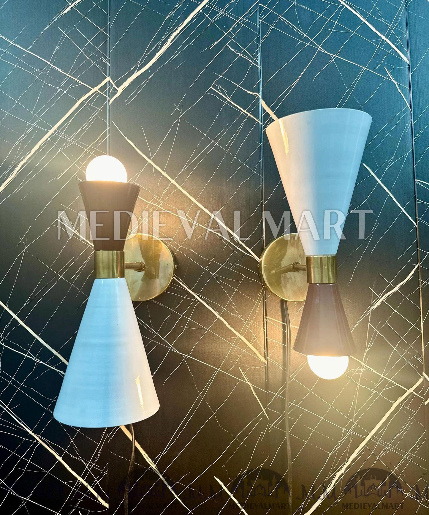 MEDIEVALMART FR Applique Murale en Laiton Fabriquée à la Main : Luminaire