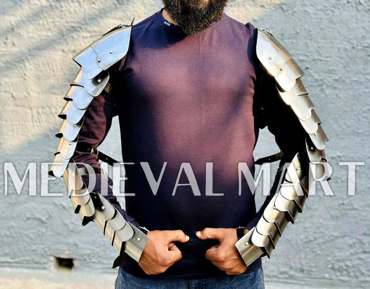 MEDIEVALMART FR Ensemble Exclusif De Gantelets Noirs Inspirés De Sauron Witcher LOTR Avec Décor Doré