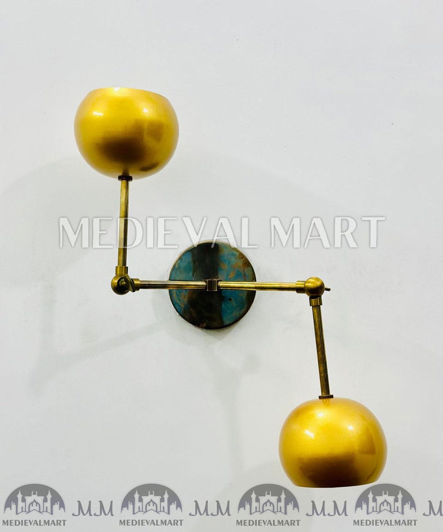 MEDIEVALMART FR Applique Murale Scarabée Vintage en Laiton : Luminaire Mural Mid-Century Modern