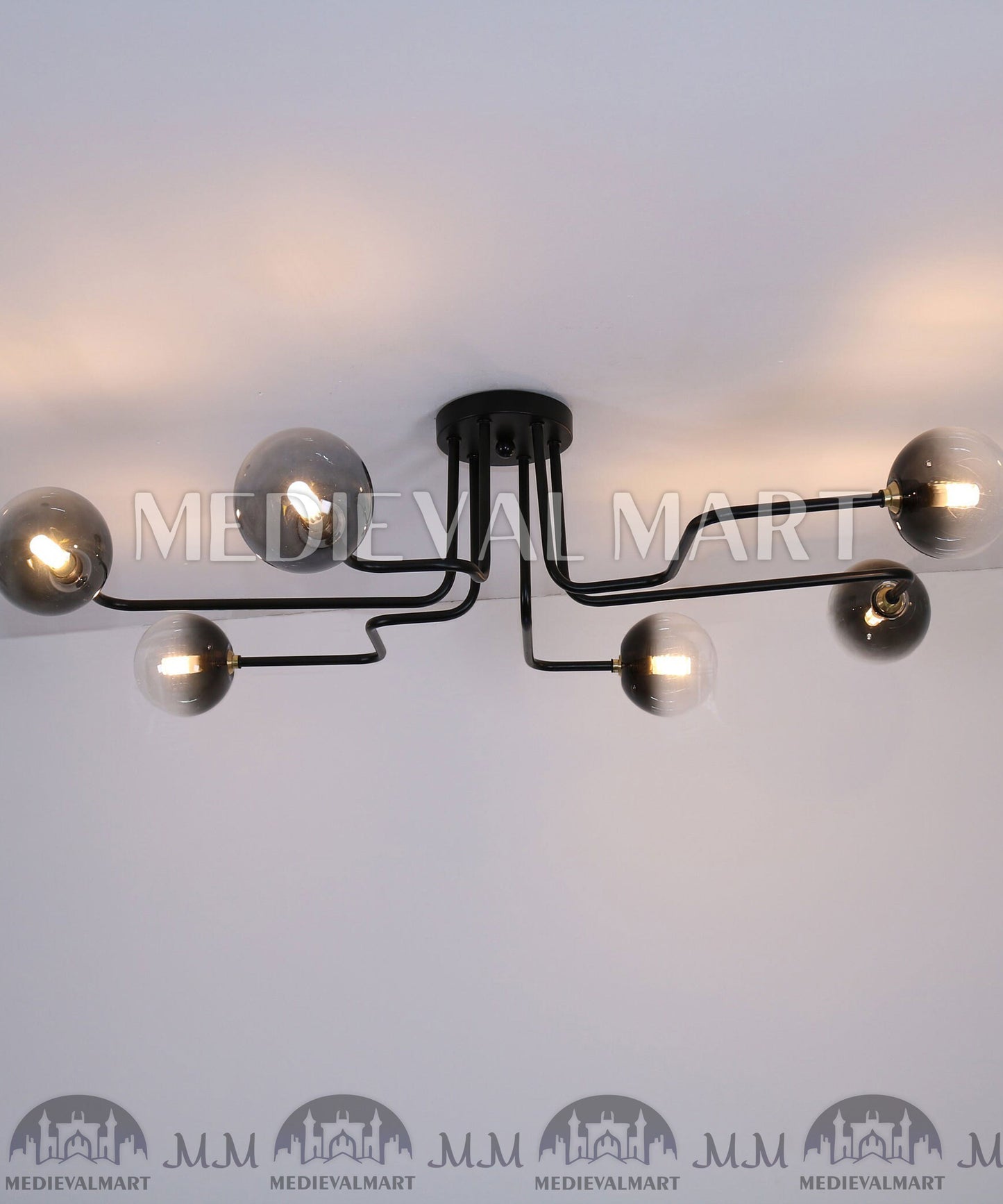 MEDIEVALMART FR Ensemble De Gantelets Dorés Inspirés De Sauron Witcher LOTR Avec Étoile Bleue – Gants D’Armure Cosplay