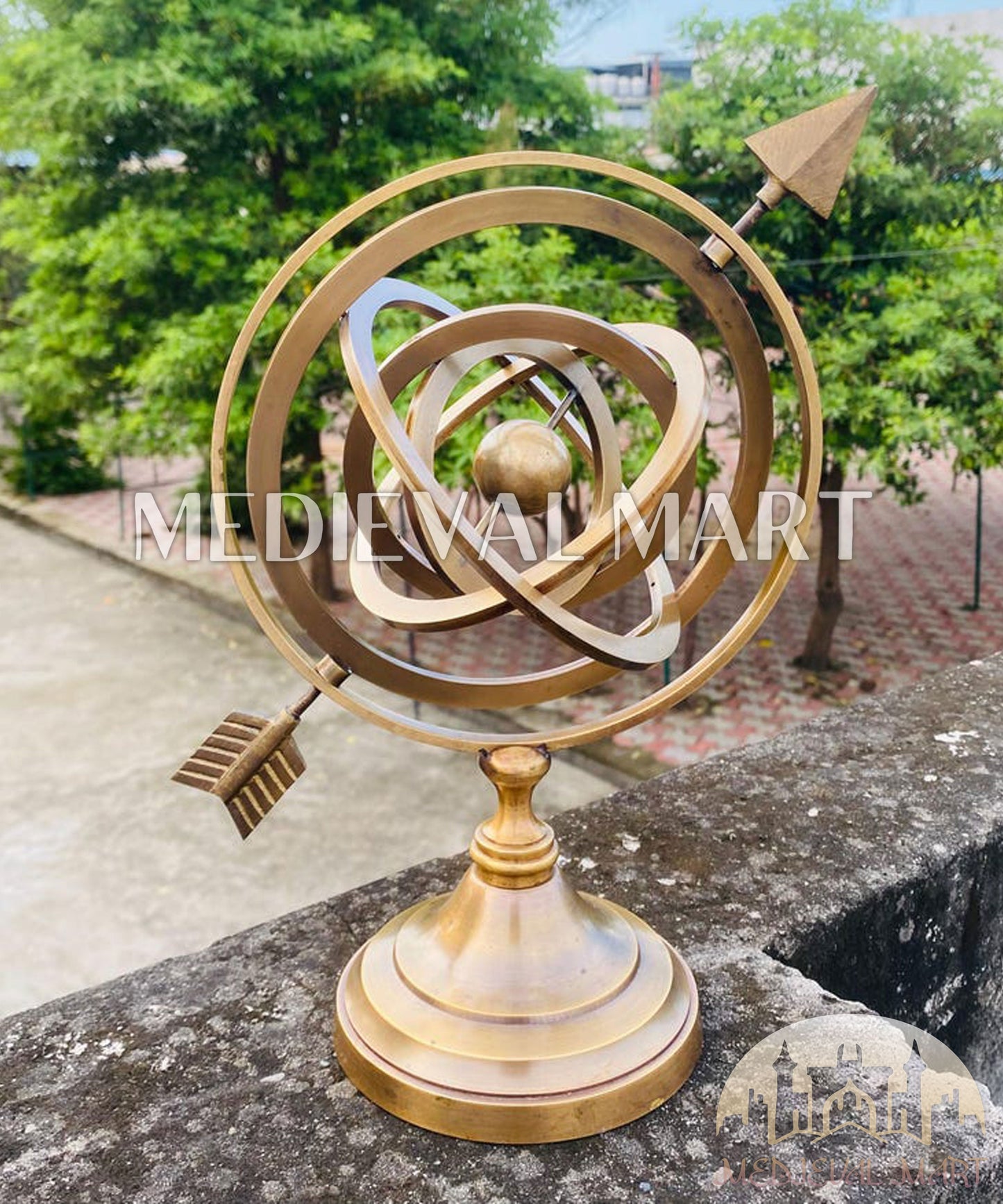 MEDIEVALMART FR Longue-Vue Nautique Antique 50X en Laiton – Télescope Portable de 18" pour Décoration Nautique