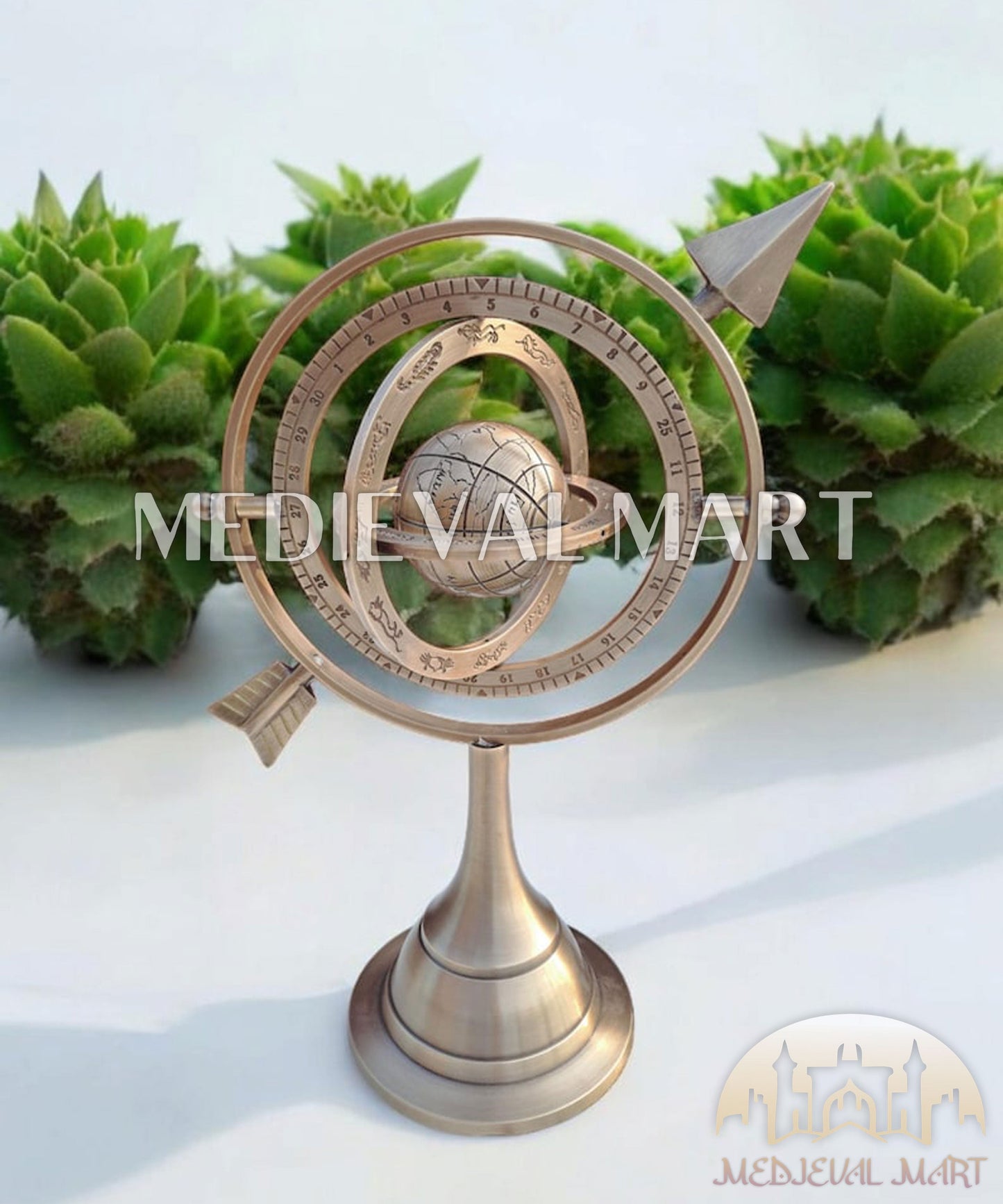 MEDIEVALMART FR Longue-Vue Nautique Antique 50X en Laiton – Télescope Portable de 18" pour Décoration Nautique