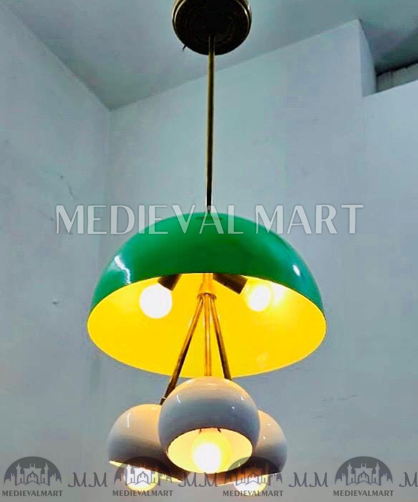 MEDIEVALMART FR Ensemble De Gantelets Dorés Inspirés De Sauron Witcher LOTR Avec Étoile Bleue – Gants D’Armure Cosplay