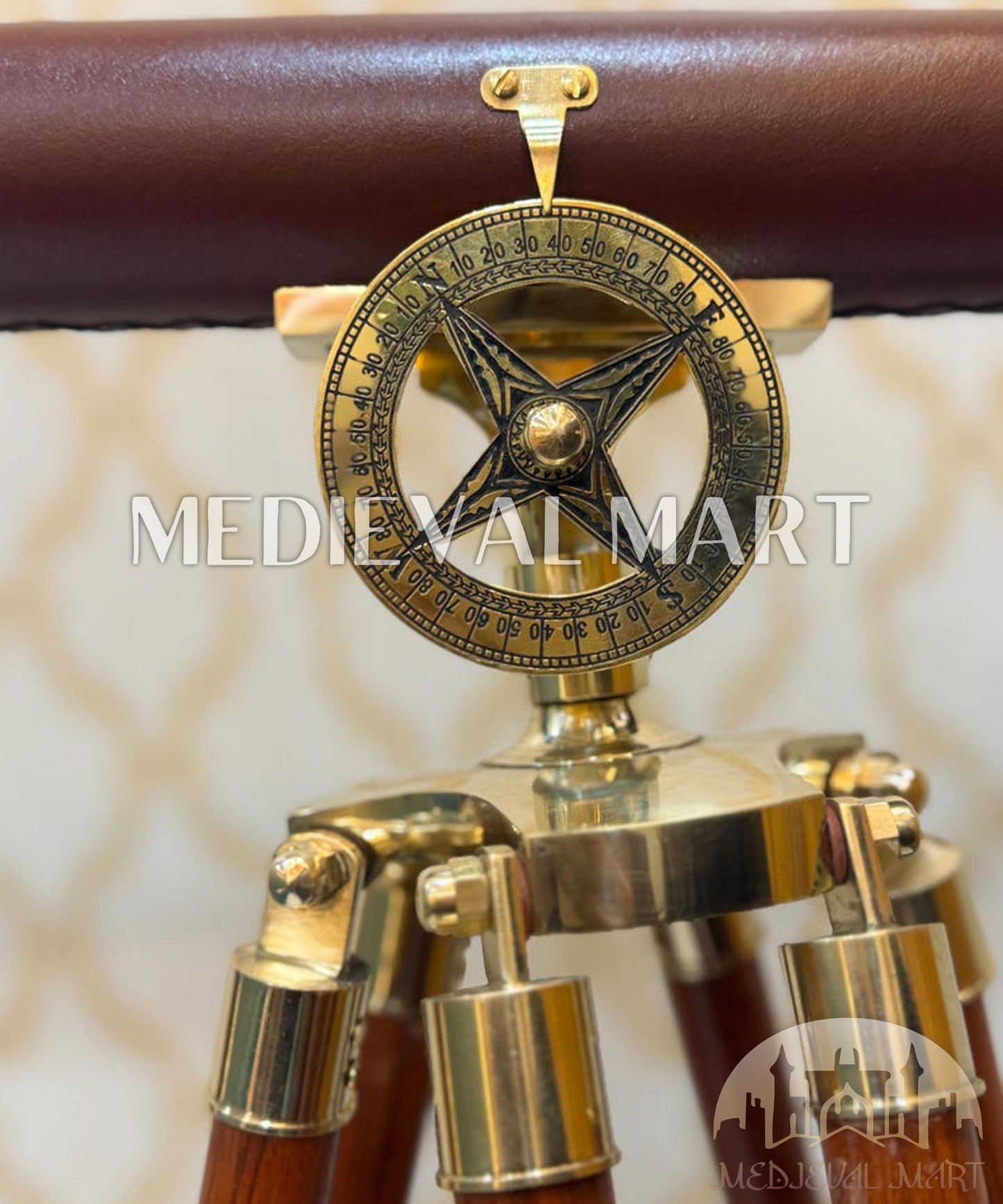 MEDIEVALMART FR Bouclier Médiéval Templier Inspiré de la Croix Zelda & Diable en Bois – Finition Bleue & Or | Cadeau pour Noël