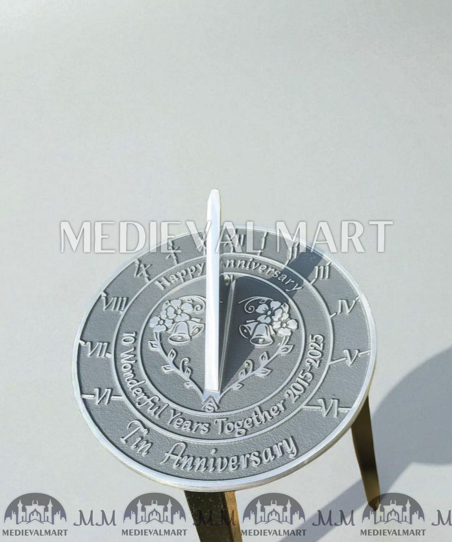 MEDIEVALMART FR Bouclier Viking Iconique Valhalla Noir/Gris – Ivar le Désossé avec Pointes en Fer | Cadeau pour Papa