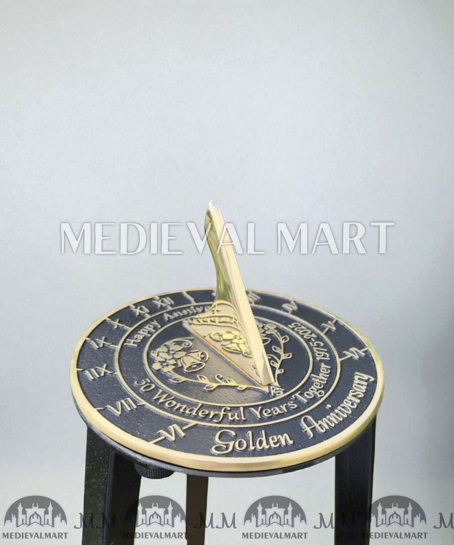 MEDIEVALMART FR Bouclier Viking Iconique Valhalla Noir/Gris – Ivar le Désossé avec Pointes en Fer | Cadeau pour Papa