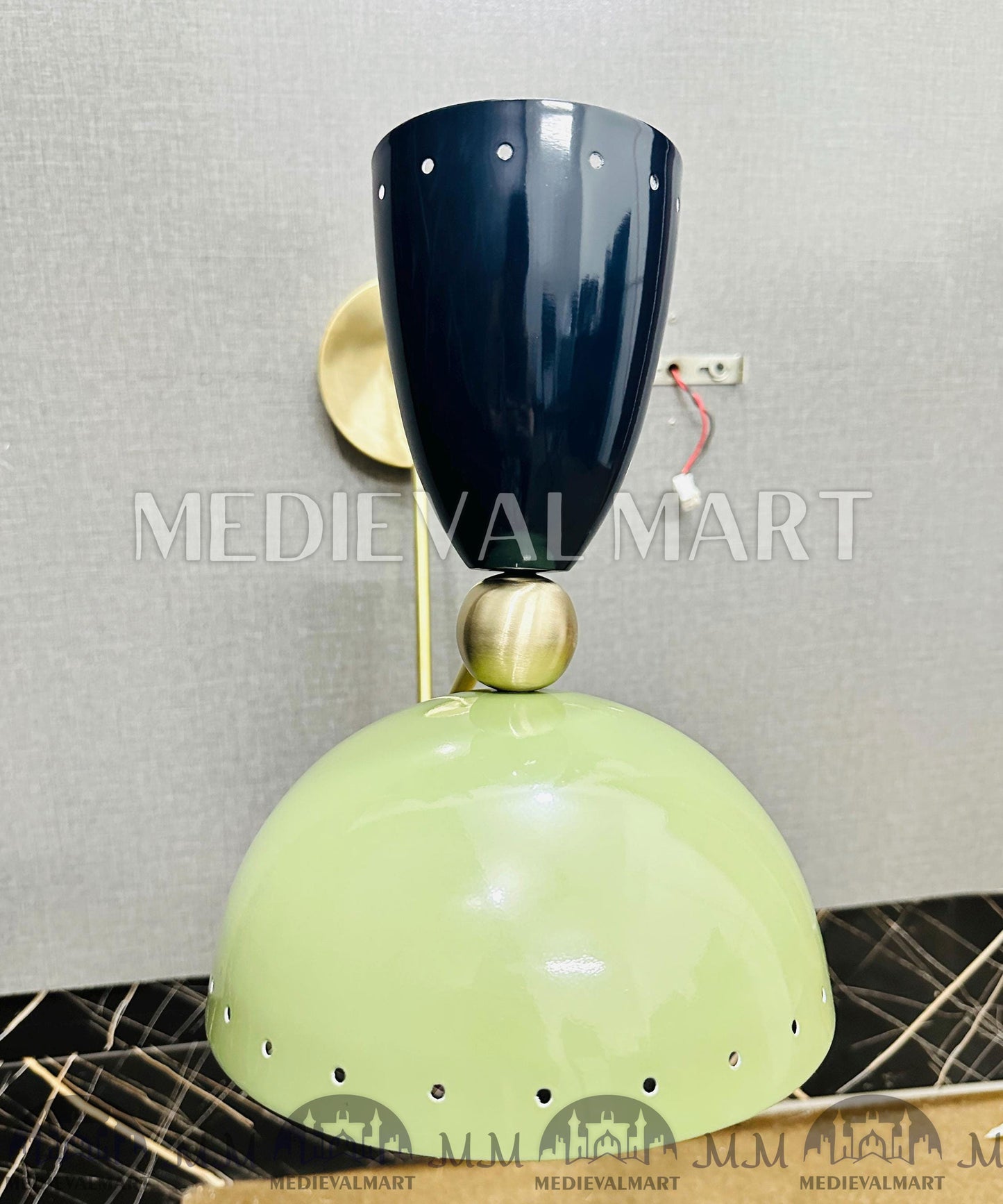 MEDIEVALMART FR Applique Murale Scarabée Vintage en Laiton : Luminaire Mural Mid-Century Modern