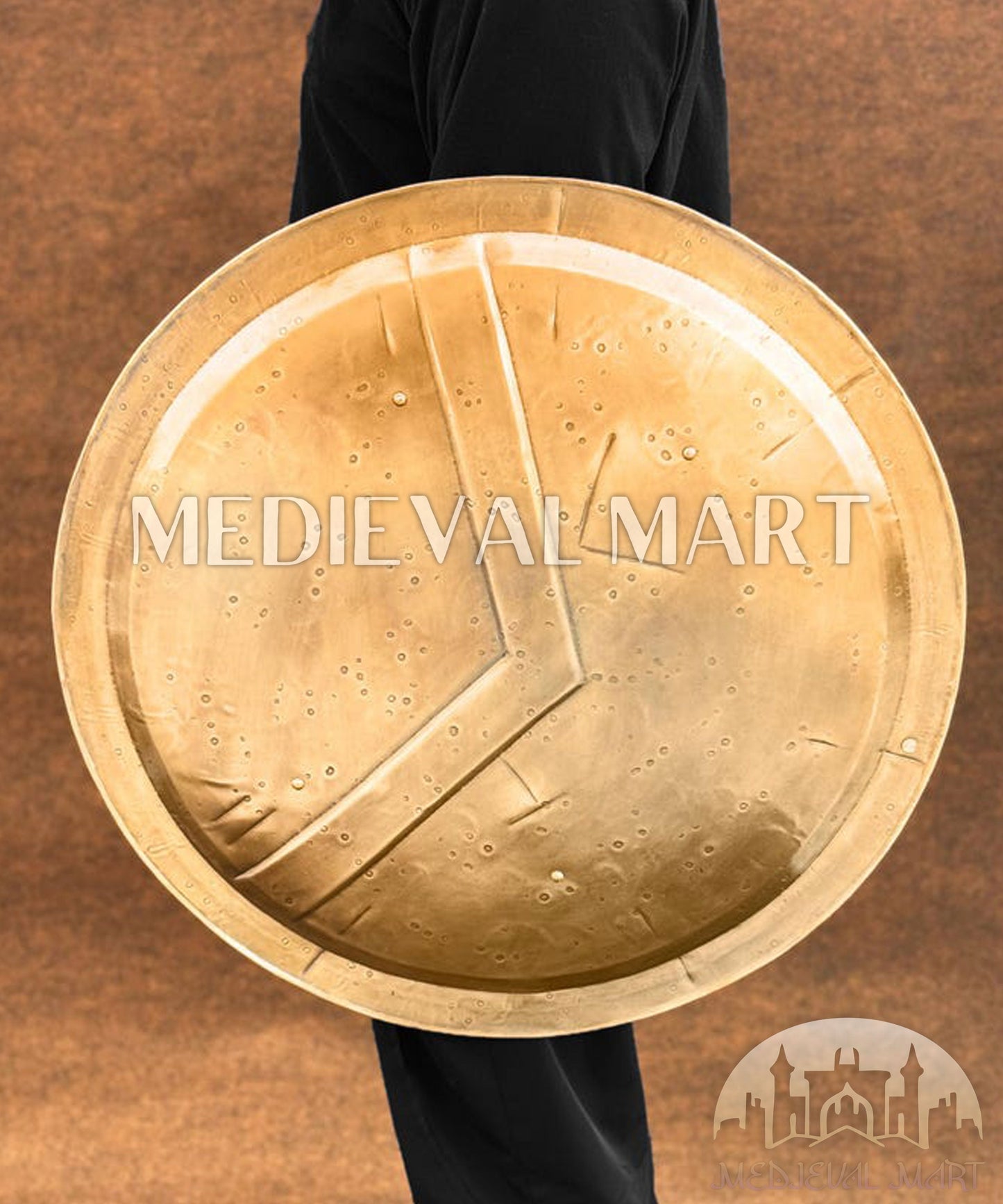 MEDIEVALMART FR Bouclier Médiéval Templier Inspiré de la Croix Zelda & Diable en Bois – Finition Bleue & Or | Cadeau pour Noël