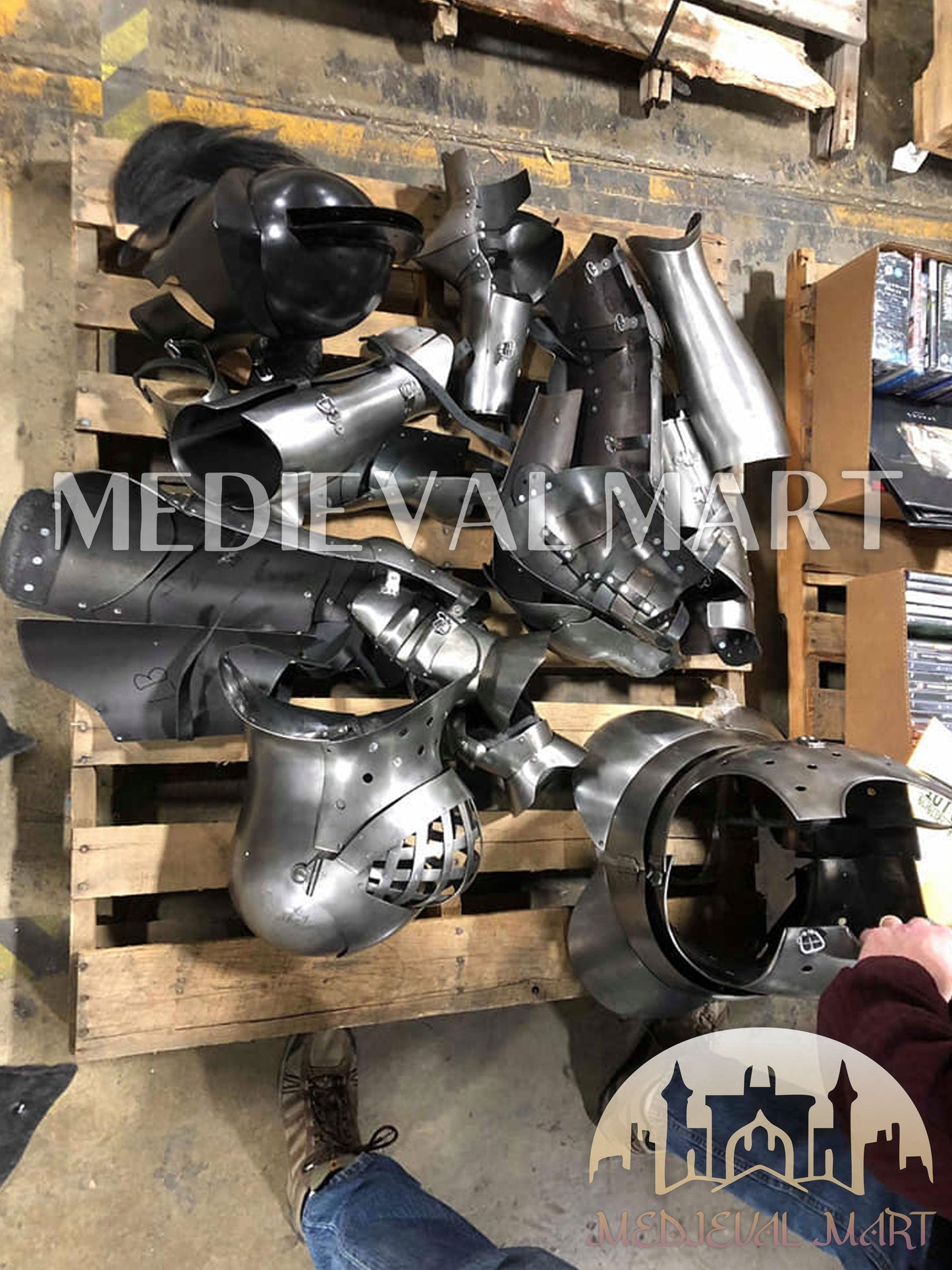 MEDIEVALMART FR Armure Médiévale de l’Empire Romain Kastenbrust – Armure Complète en Plaques avec Épée Alexander (ROA 1332)
