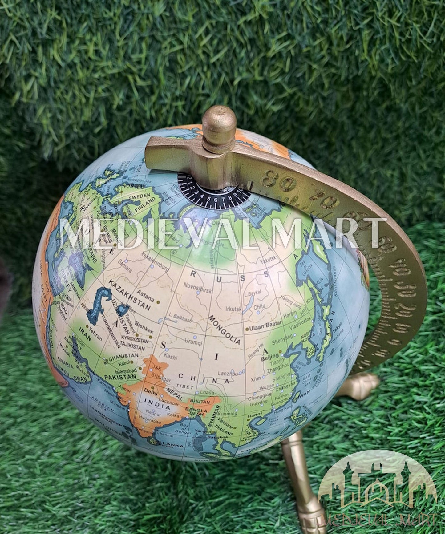 MEDIEVALMART FR Longue-Vue Nautique Antique 50X en Laiton – Télescope Portable de 18" pour Décoration Nautique