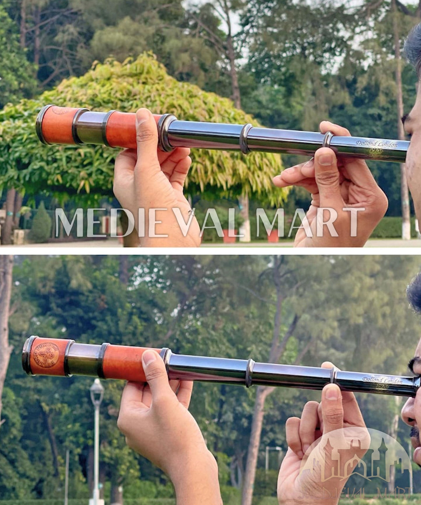 MEDIEVALMART FR Bouclier Médiéval Templier Inspiré de la Croix Zelda & Diable en Bois – Finition Bleue & Or | Cadeau pour Noël