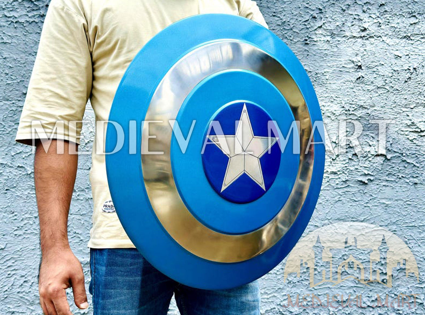 MEDIEVALMART FR Bouclier Viking Iconique Jarl Borg à Pointes en Fer – Bouclier Viking Battleworn | Cadeau pour Papa