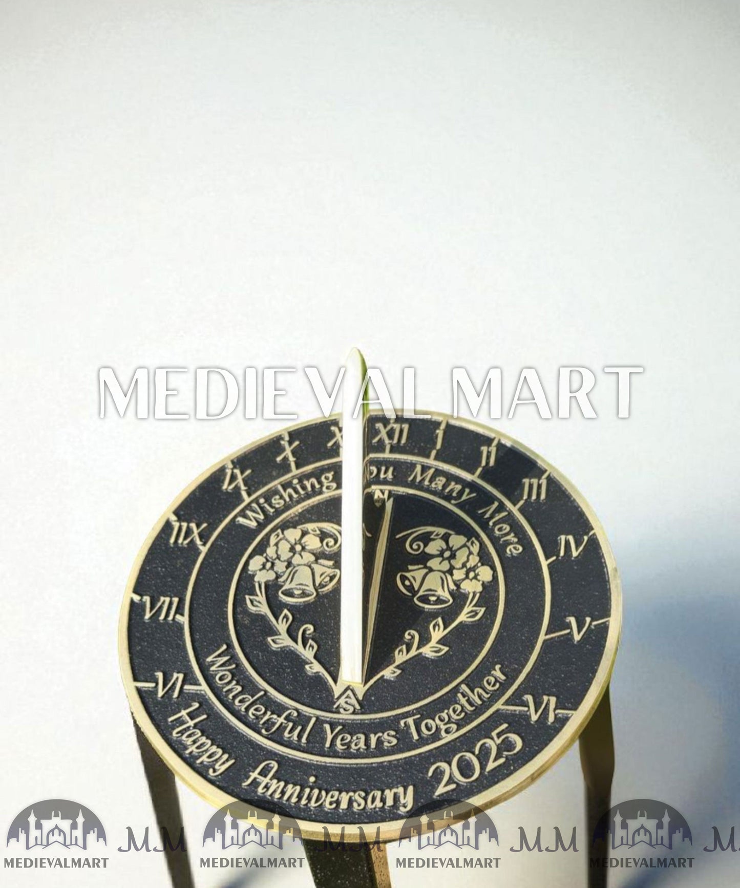 MEDIEVALMART FR Bouclier Viking Iconique Valhalla Noir/Gris – Ivar le Désossé avec Pointes en Fer | Cadeau pour Papa