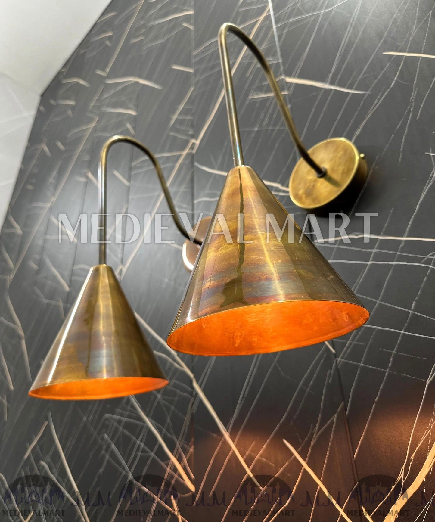 MEDIEVALMART FR Applique Murale en Laiton Fabriquée à la Main : Luminaire