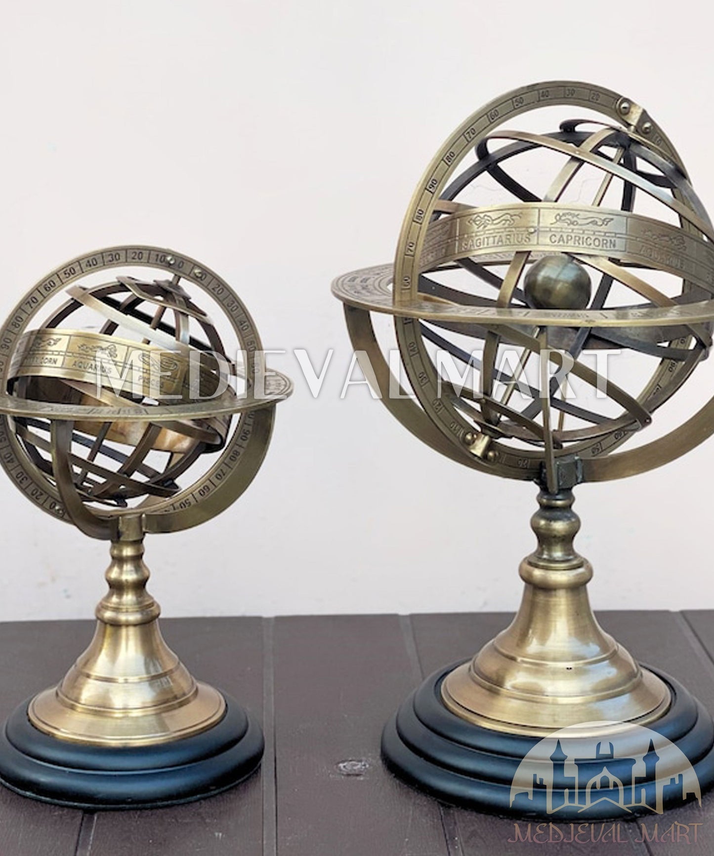 MEDIEVALMART FR Longue-Vue Nautique Antique 50X en Laiton – Télescope Portable de 18" pour Décoration Nautique