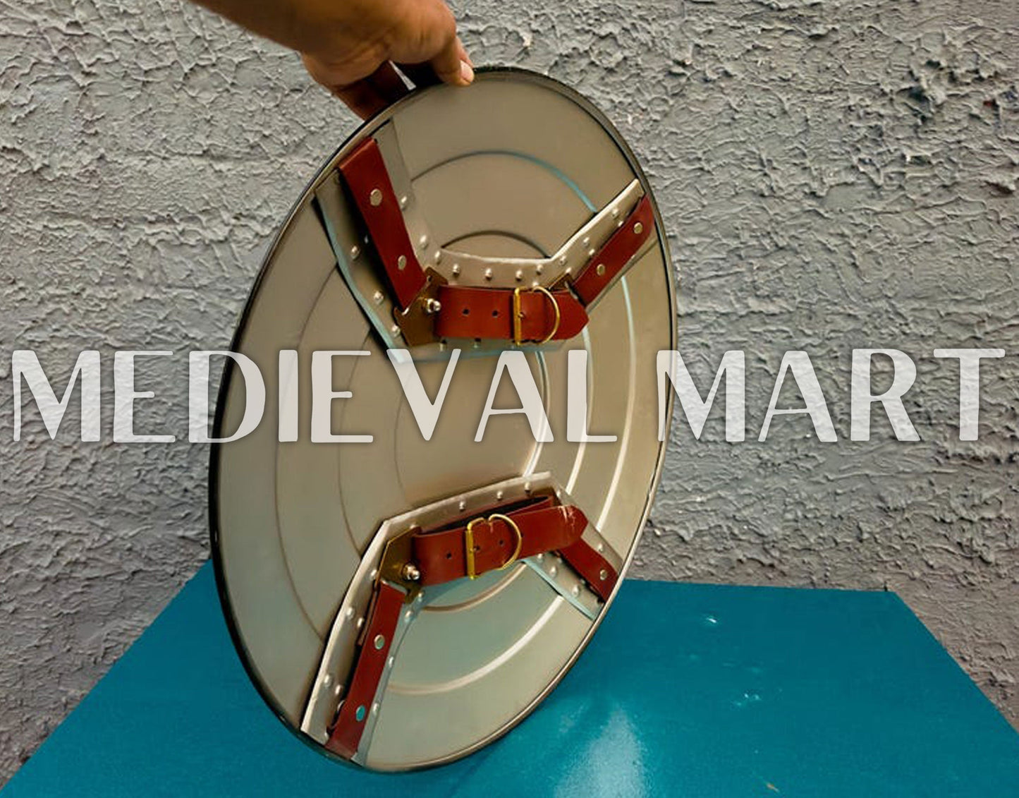 MEDIEVALMART FR Bouclier Viking Iconique Jarl Borg à Pointes en Fer – Bouclier Viking Battleworn | Cadeau pour Papa