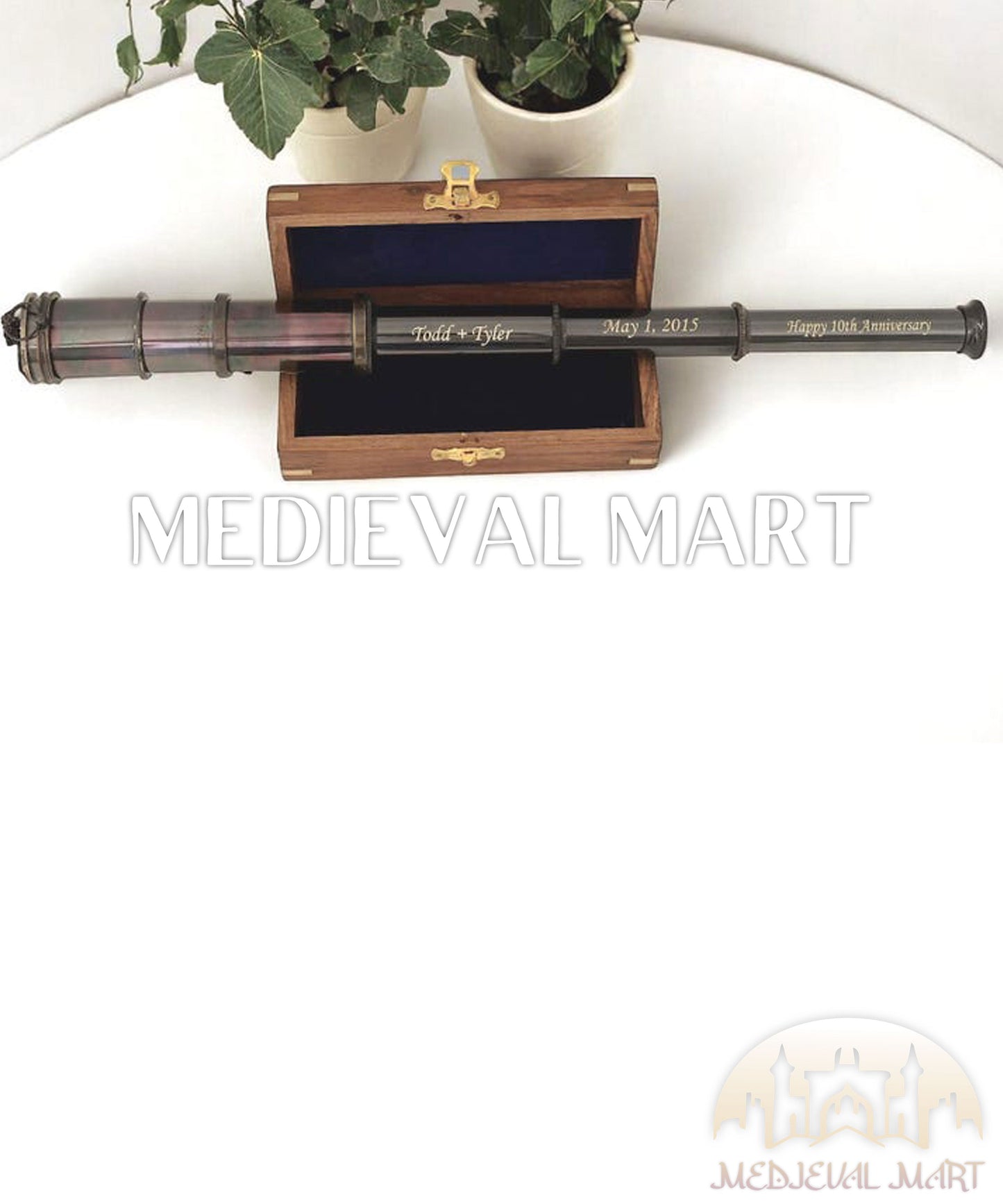 MEDIEVALMART FR Bouclier Médiéval Templier Inspiré de la Croix Zelda & Diable en Bois – Finition Bleue & Or | Cadeau pour Noël