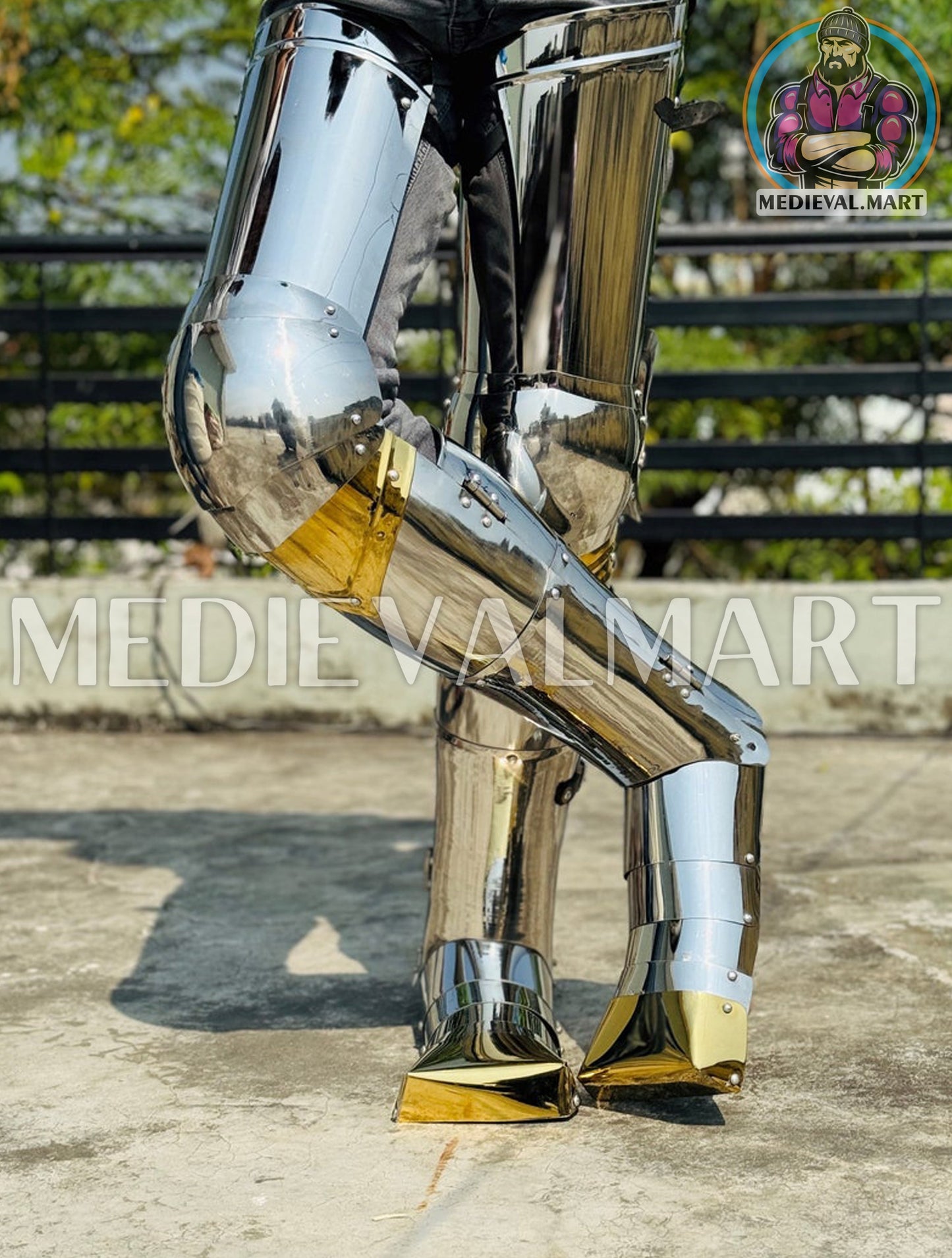 MEDIEVALMART FR Armure Médiévale de l’Empire Romain Kastenbrust – Armure Complète en Plaques avec Épée Alexander (ROA 1332)