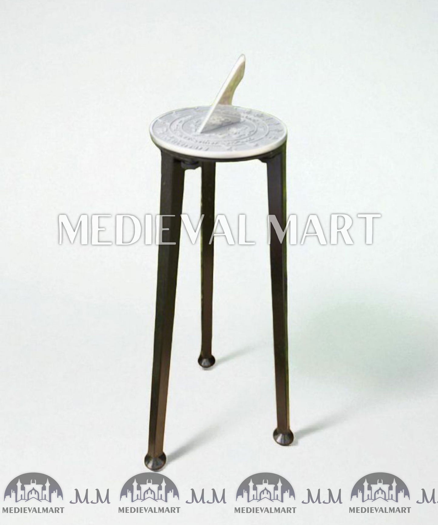 MEDIEVALMART FR Bouclier Viking Iconique Valhalla Noir/Gris – Ivar le Désossé avec Pointes en Fer | Cadeau pour Papa