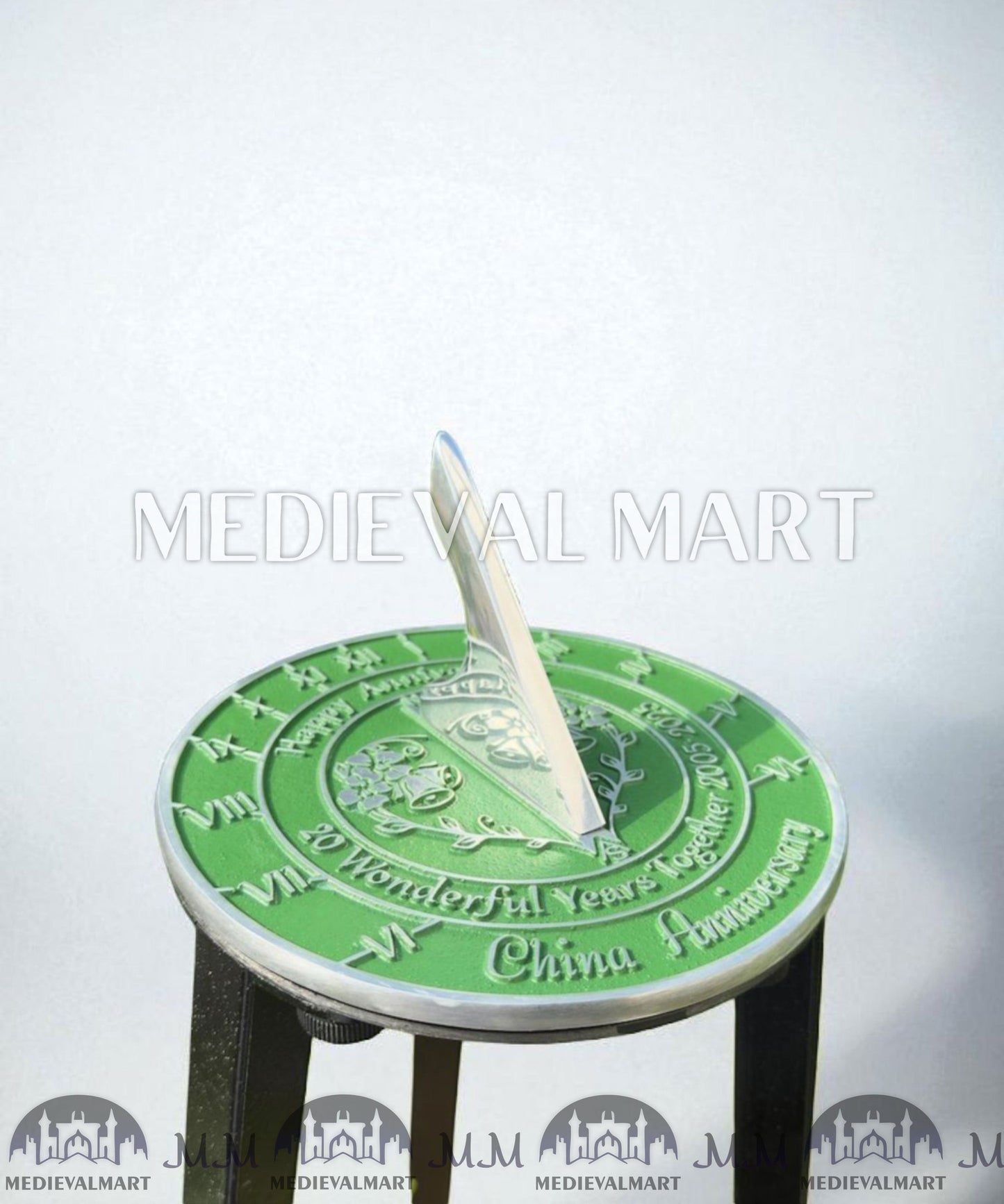 MEDIEVALMART FR Bouclier Viking Iconique Valhalla Noir/Gris – Ivar le Désossé avec Pointes en Fer | Cadeau pour Papa