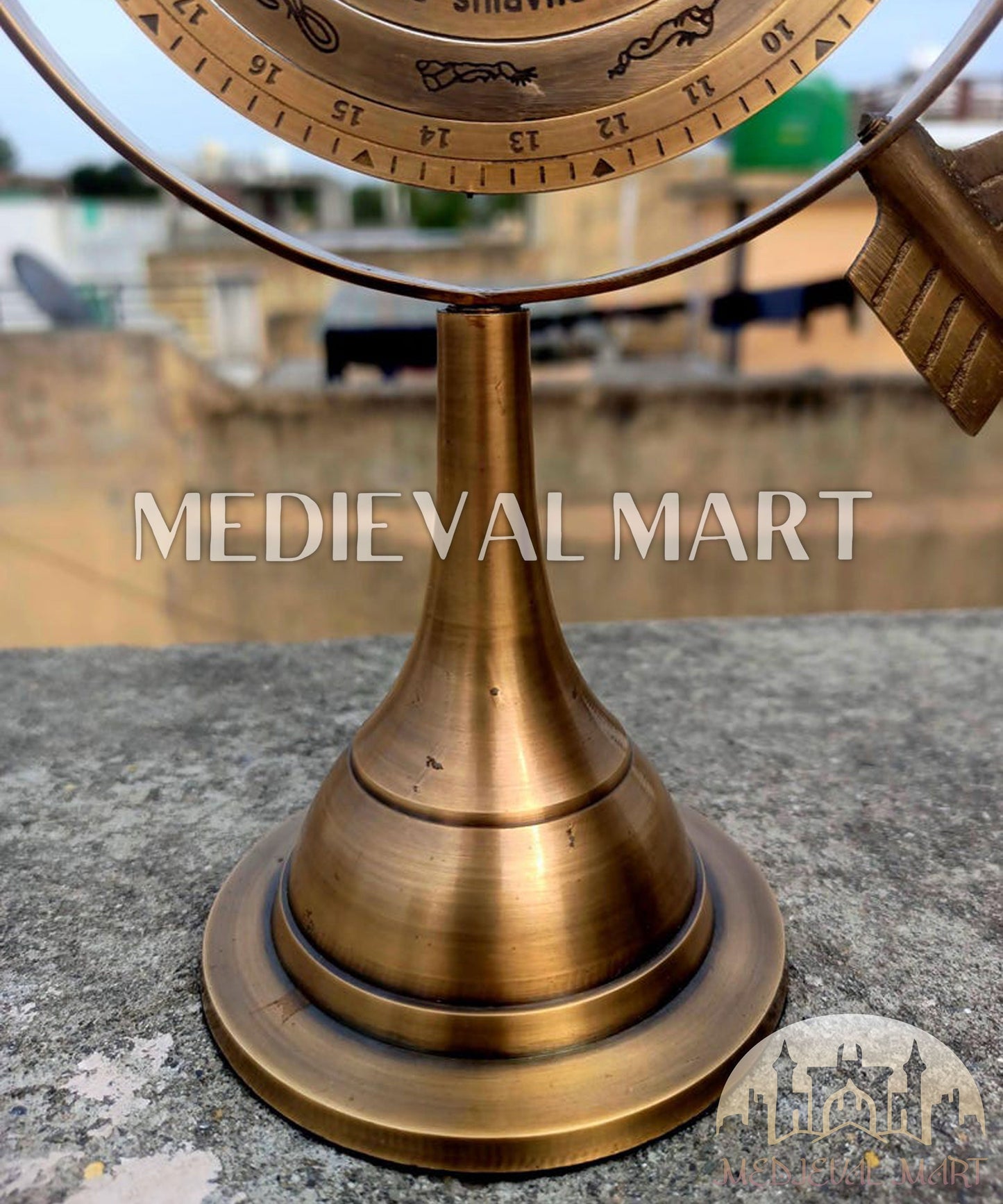 MEDIEVALMART FR Longue-Vue Nautique Antique 50X en Laiton – Télescope Portable de 18" pour Décoration Nautique