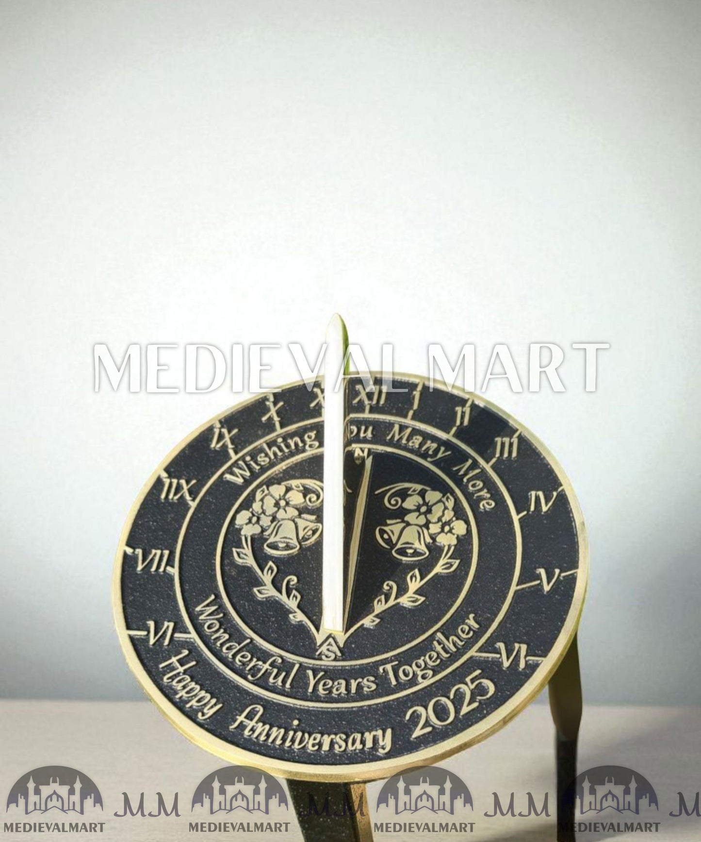 MEDIEVALMART FR Bouclier Viking Iconique Valhalla Noir/Gris – Ivar le Désossé avec Pointes en Fer | Cadeau pour Papa