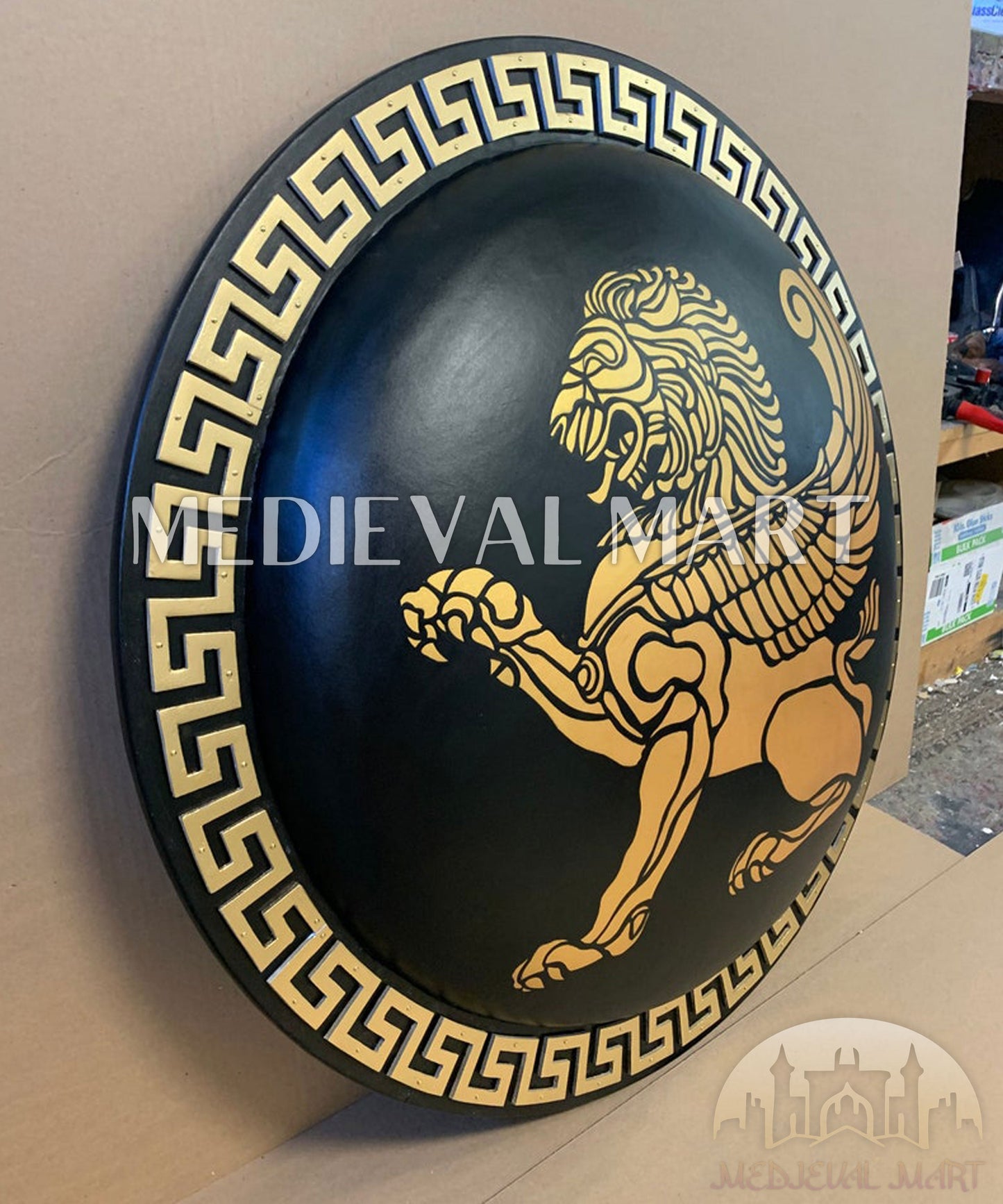 MEDIEVALMART FR Bouclier Viking Iconique Jarl Borg à Pointes en Fer – Bouclier Viking Battleworn | Cadeau pour Papa