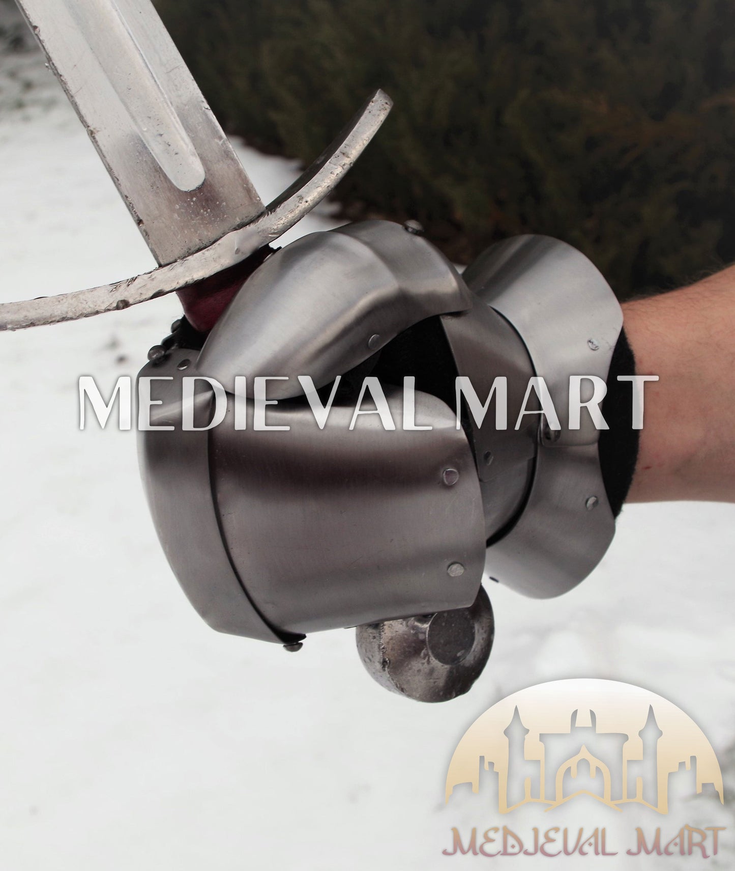 MEDIEVALMART FR Armure de Combat du XIVe Siècle – Ensemble Complet d’Armure de Buhurt avec Bassinet Klappvisor & Épée