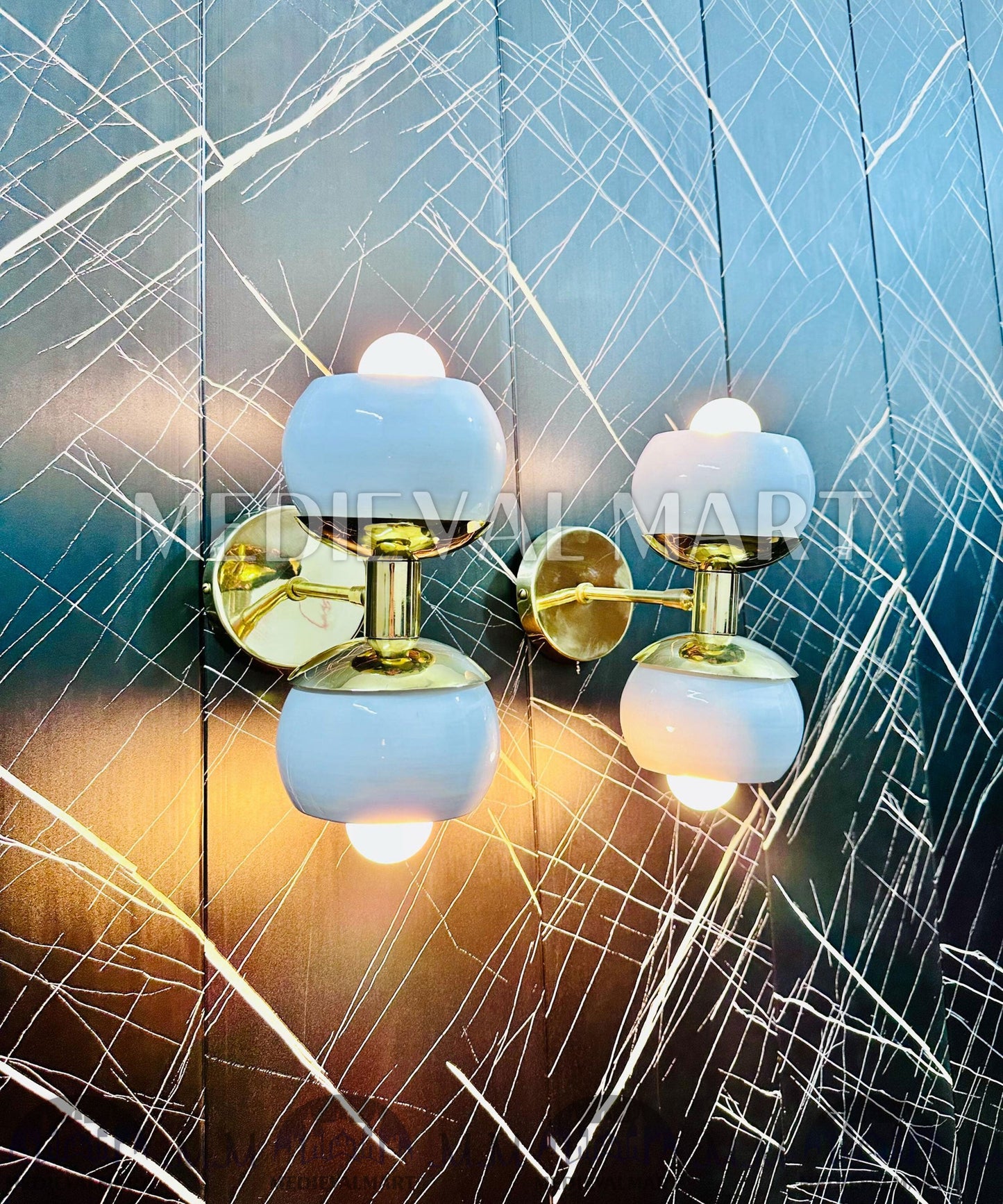 MEDIEVALMART FR Applique Murale en Laiton Fabriquée à la Main : Luminaire