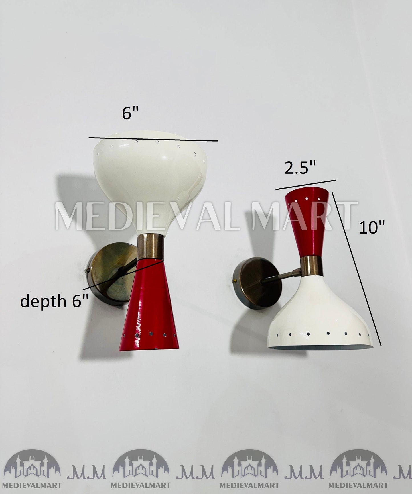 MEDIEVALMART FR Applique Murale Scarabée Vintage en Laiton : Luminaire Mural Mid-Century Modern